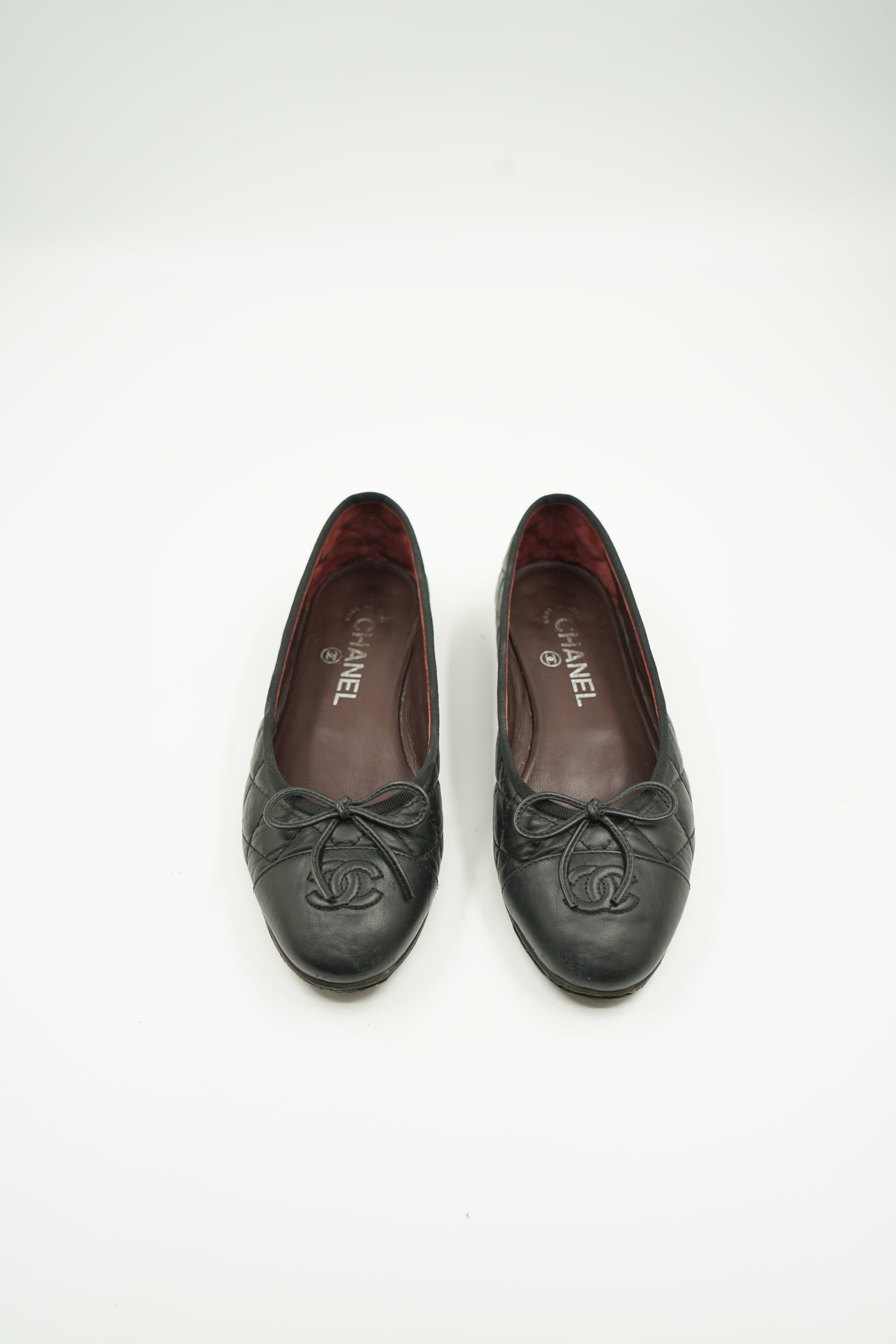 Chanel Quilted Ballet Flats Black