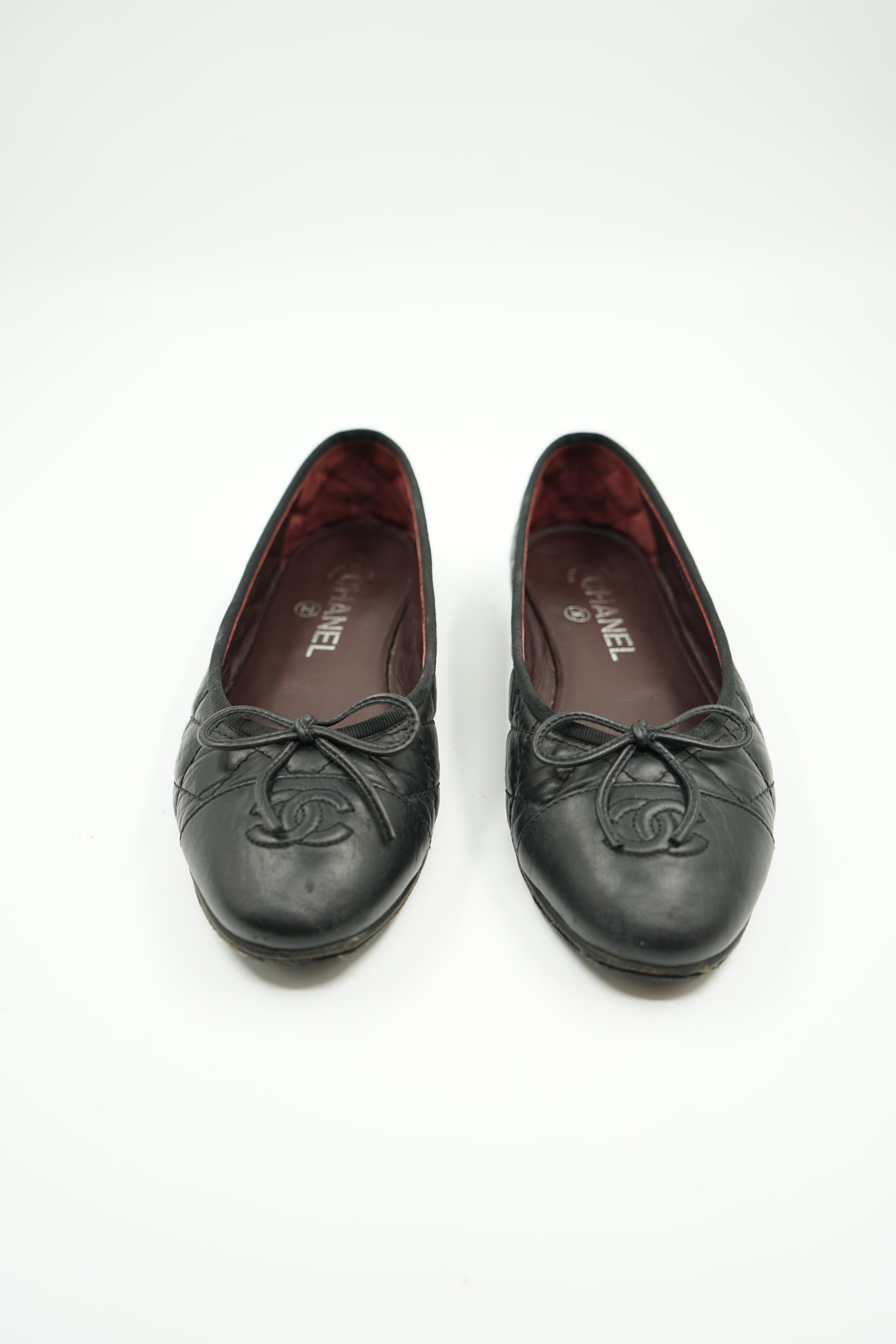 Chanel Quilted Ballet Flats Black
