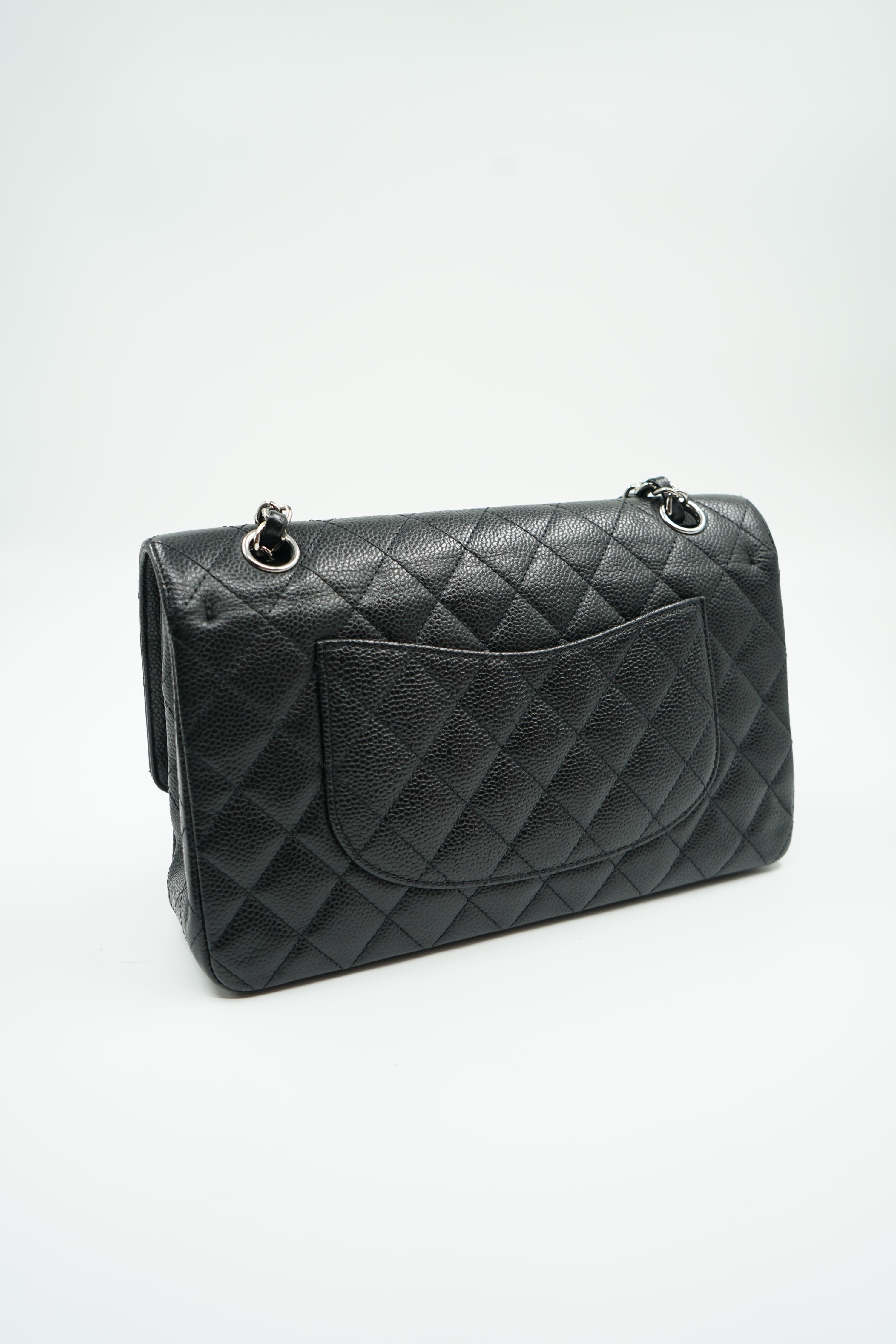 Chanel Medium Double Flap Bag Caviar Black