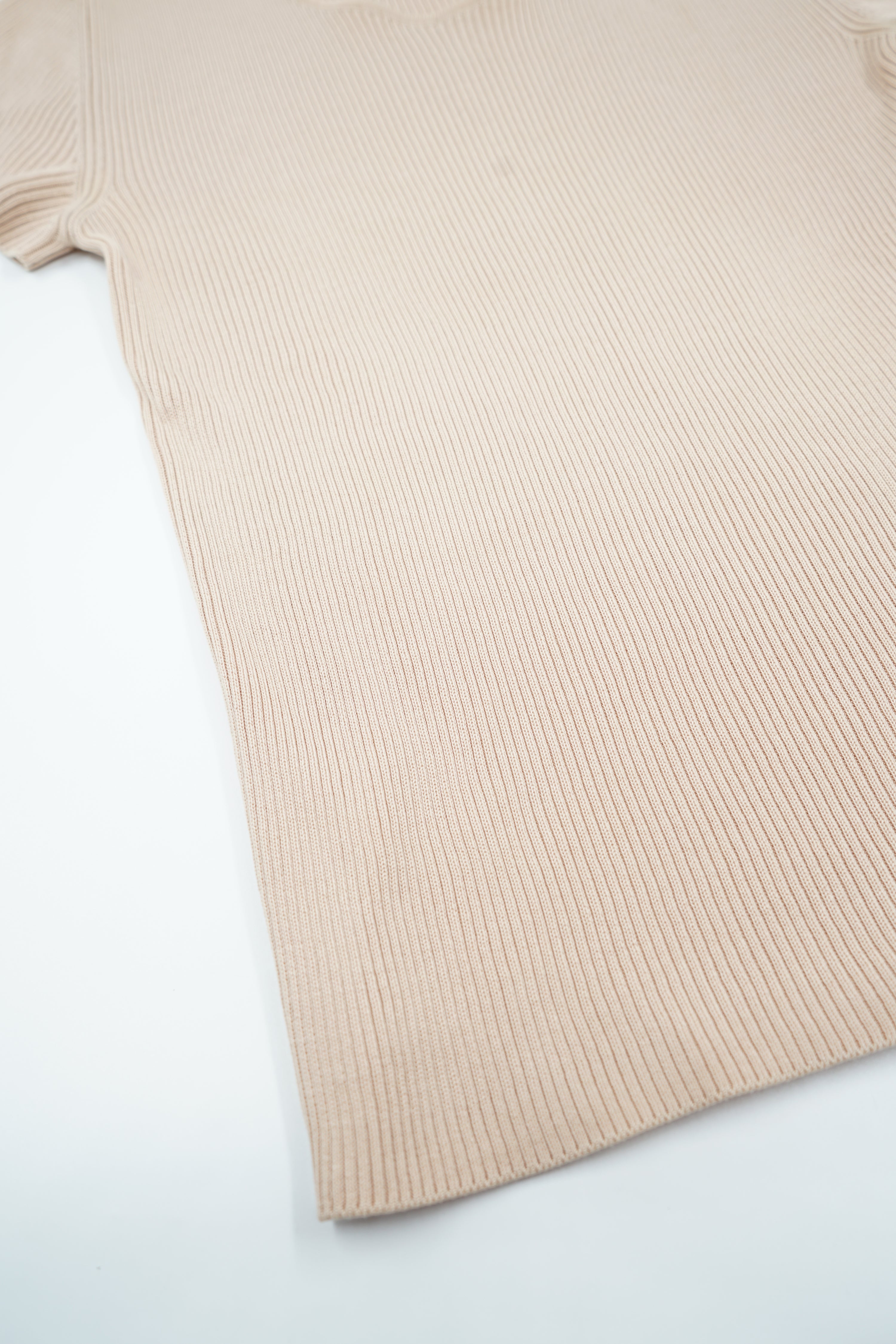 Chanel 2002 Knit Logo Tee Beige