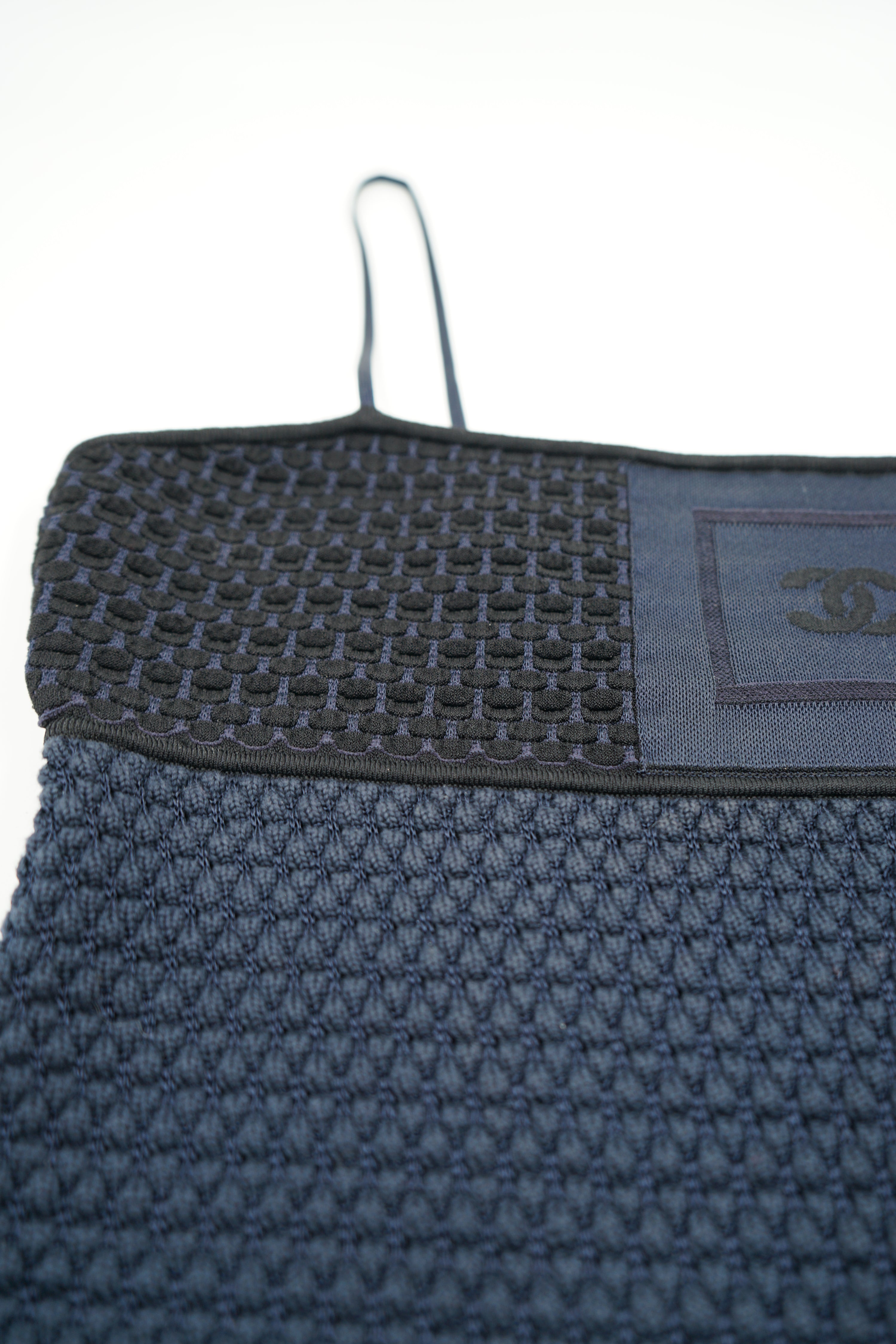 Chanel 2003 Navy Knit Logo Camisole