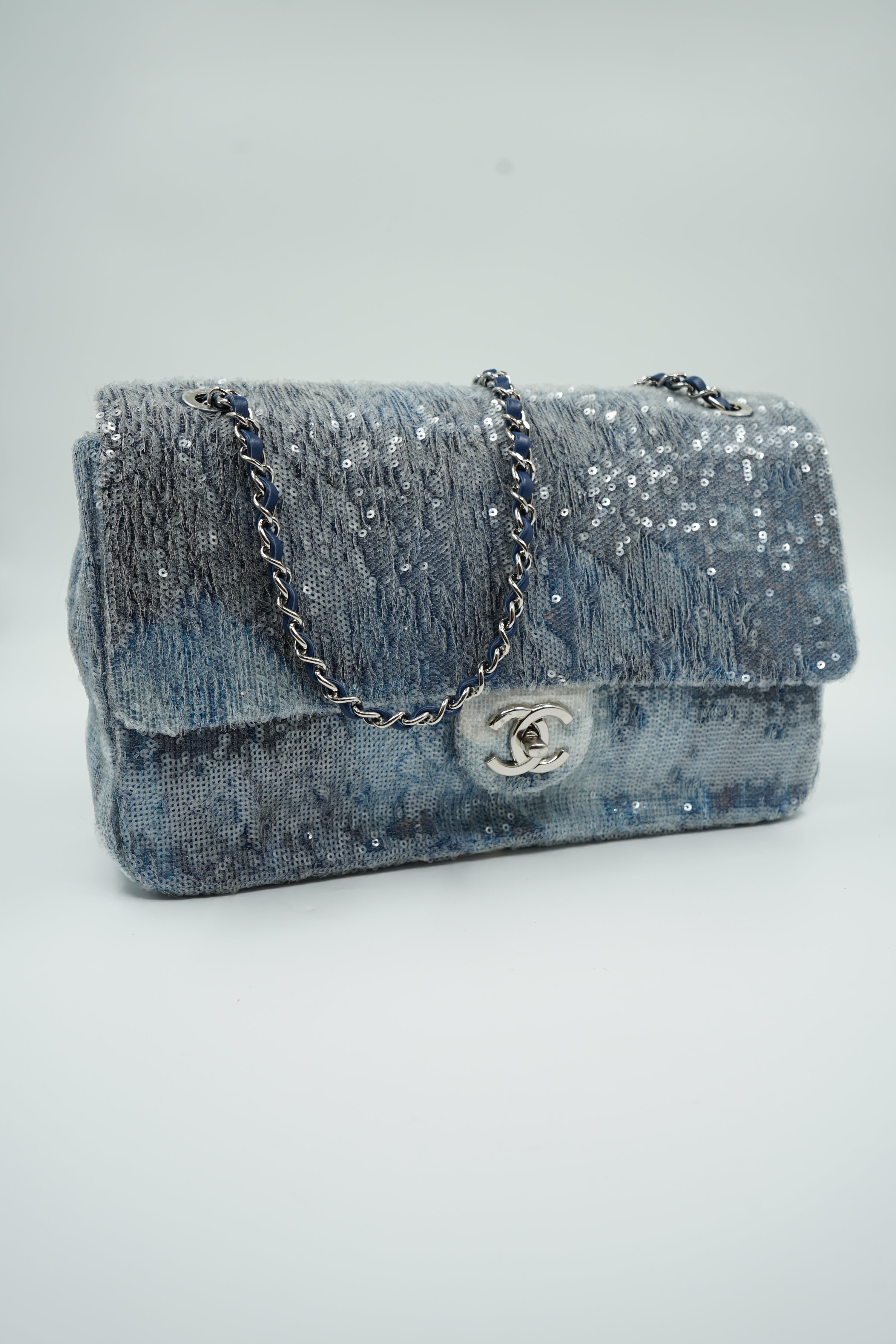 Chanel Maxi Waterfall Sequin Flap Bag
