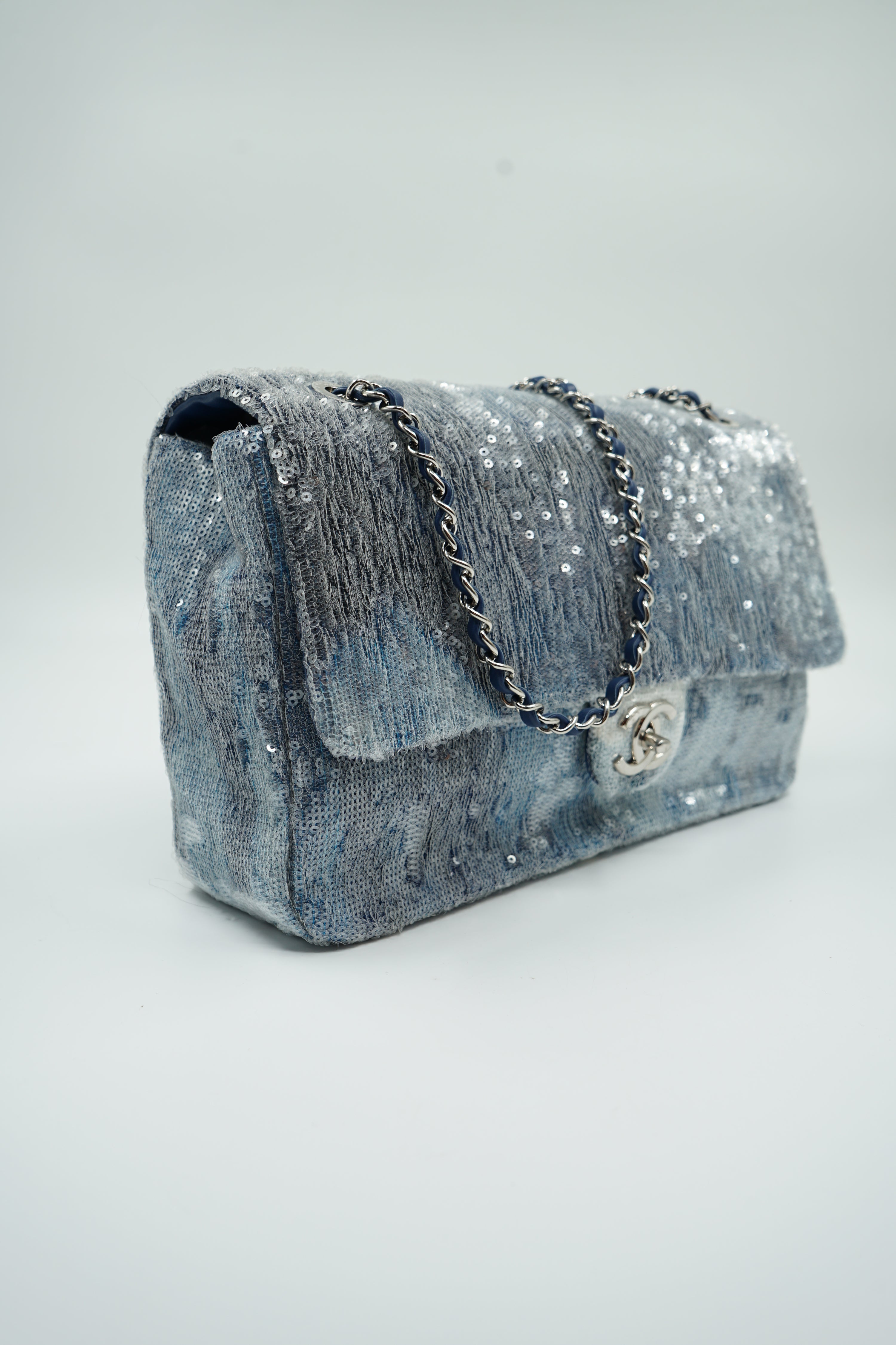 Chanel Maxi Waterfall Sequin Flap Bag