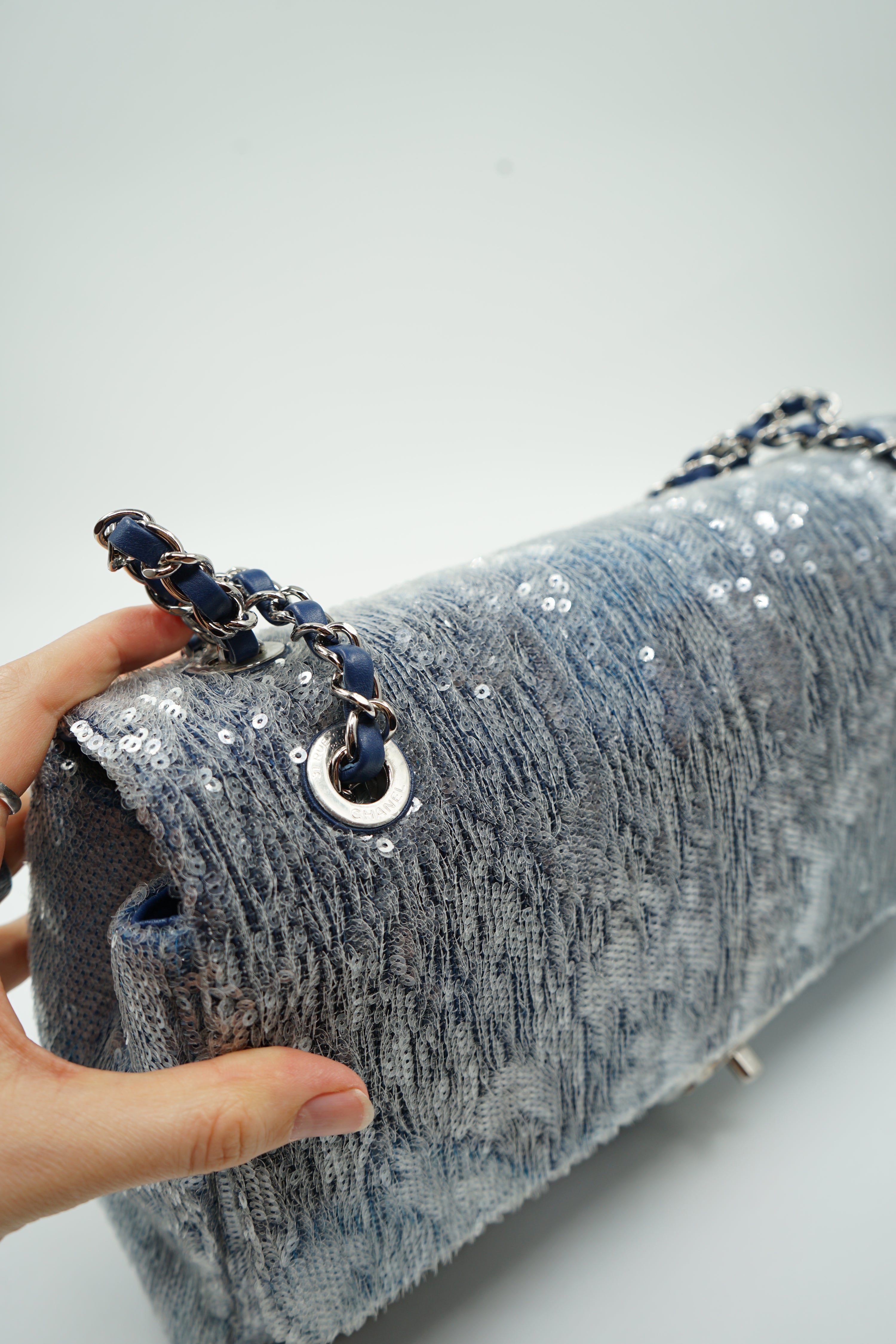 Chanel Maxi Waterfall Sequin Flap Bag