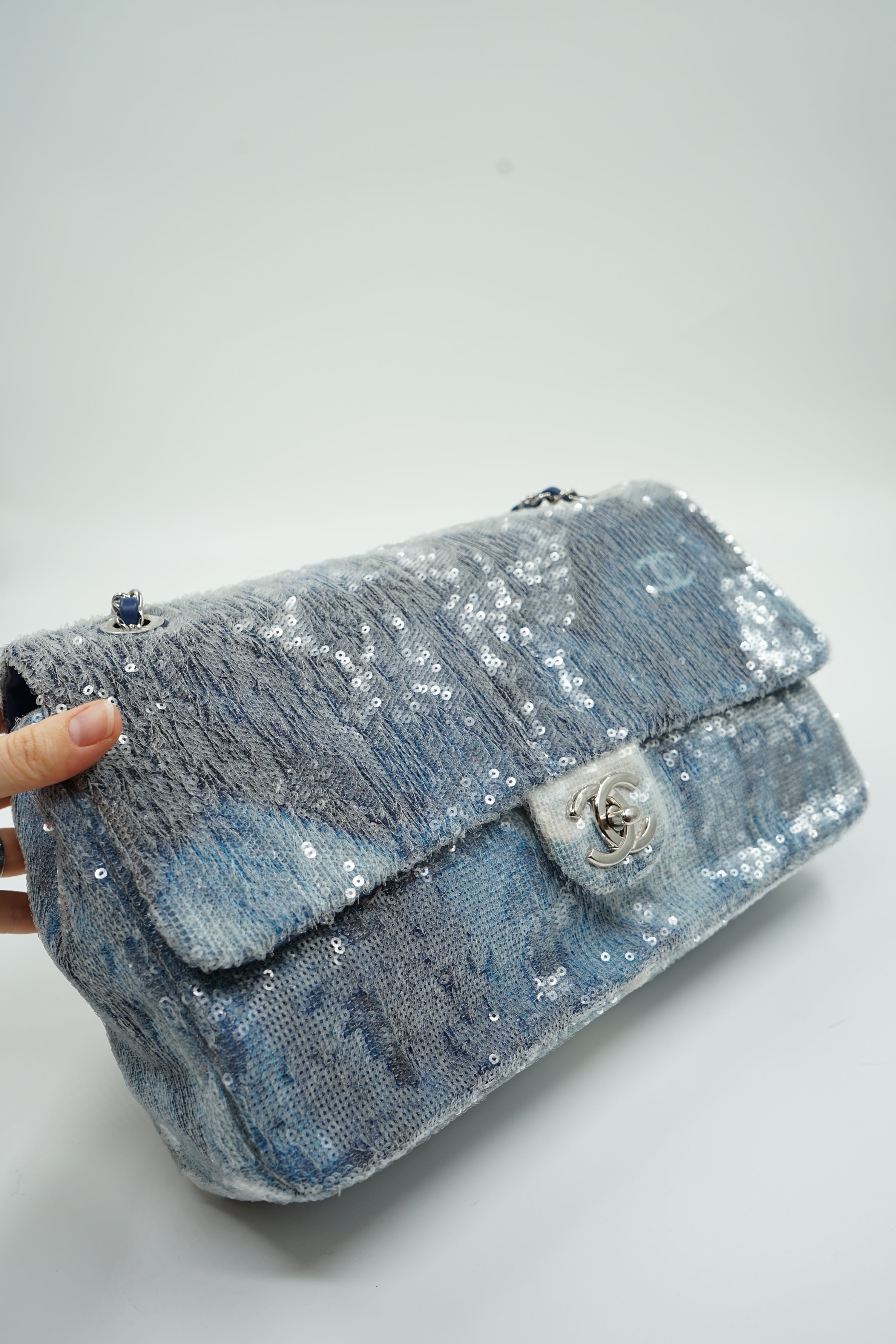 Chanel Maxi Waterfall Sequin Flap Bag
