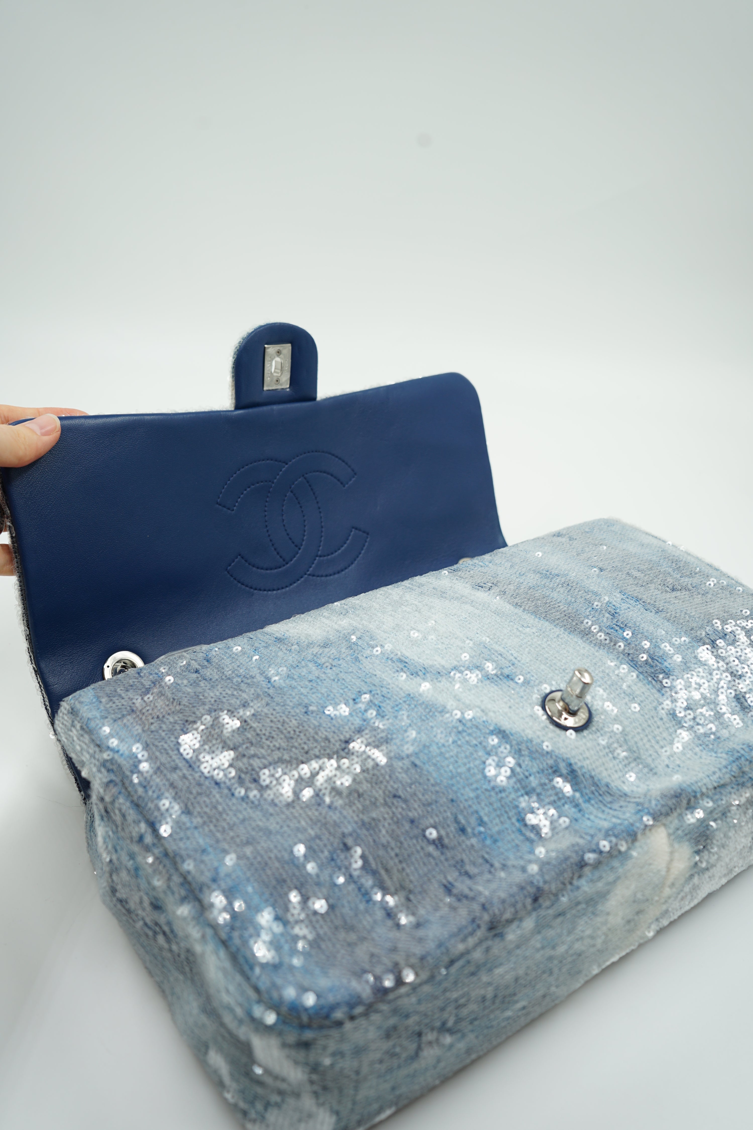 Chanel Maxi Waterfall Sequin Flap Bag