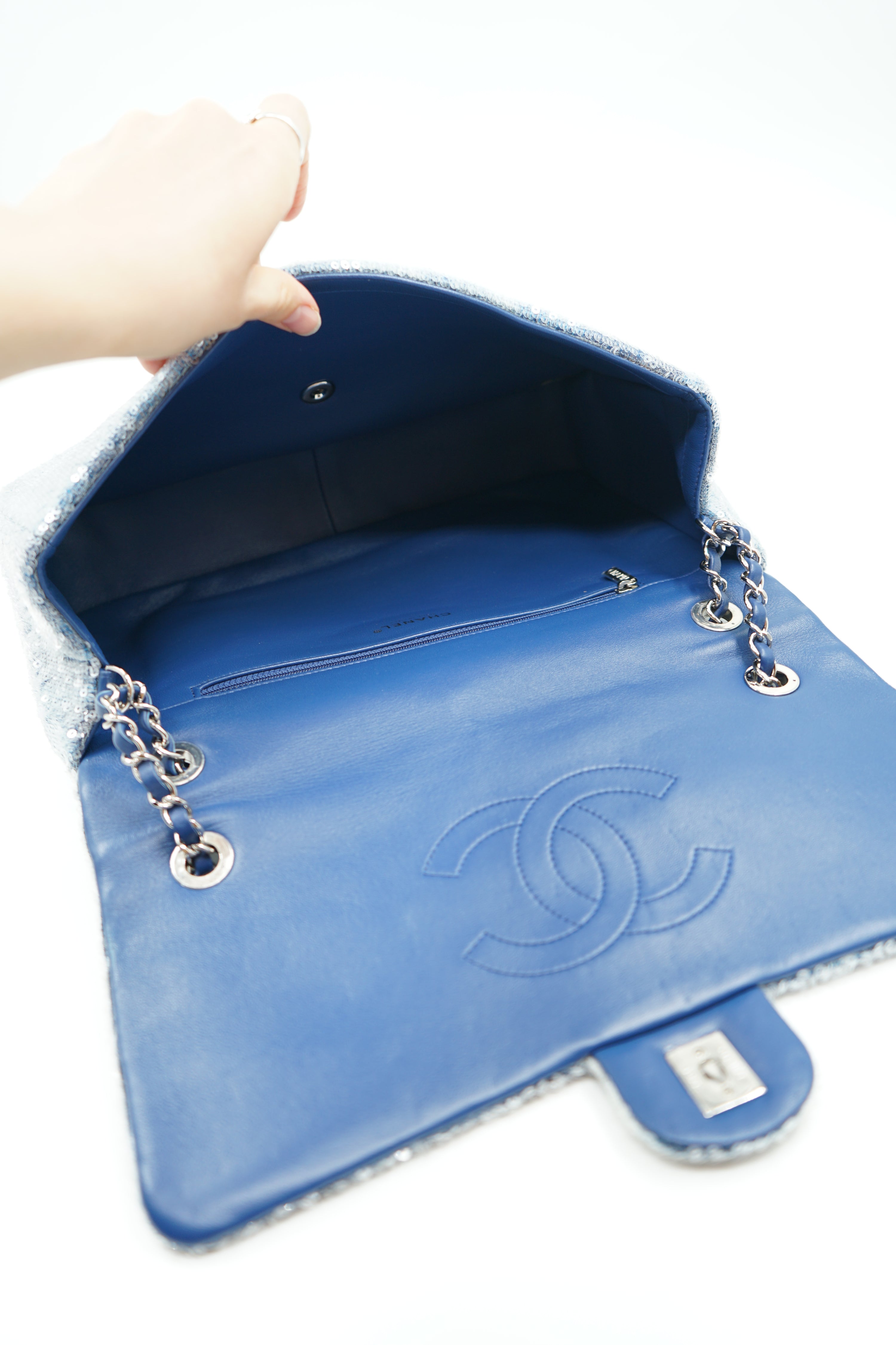 Chanel Maxi Waterfall Sequin Flap Bag