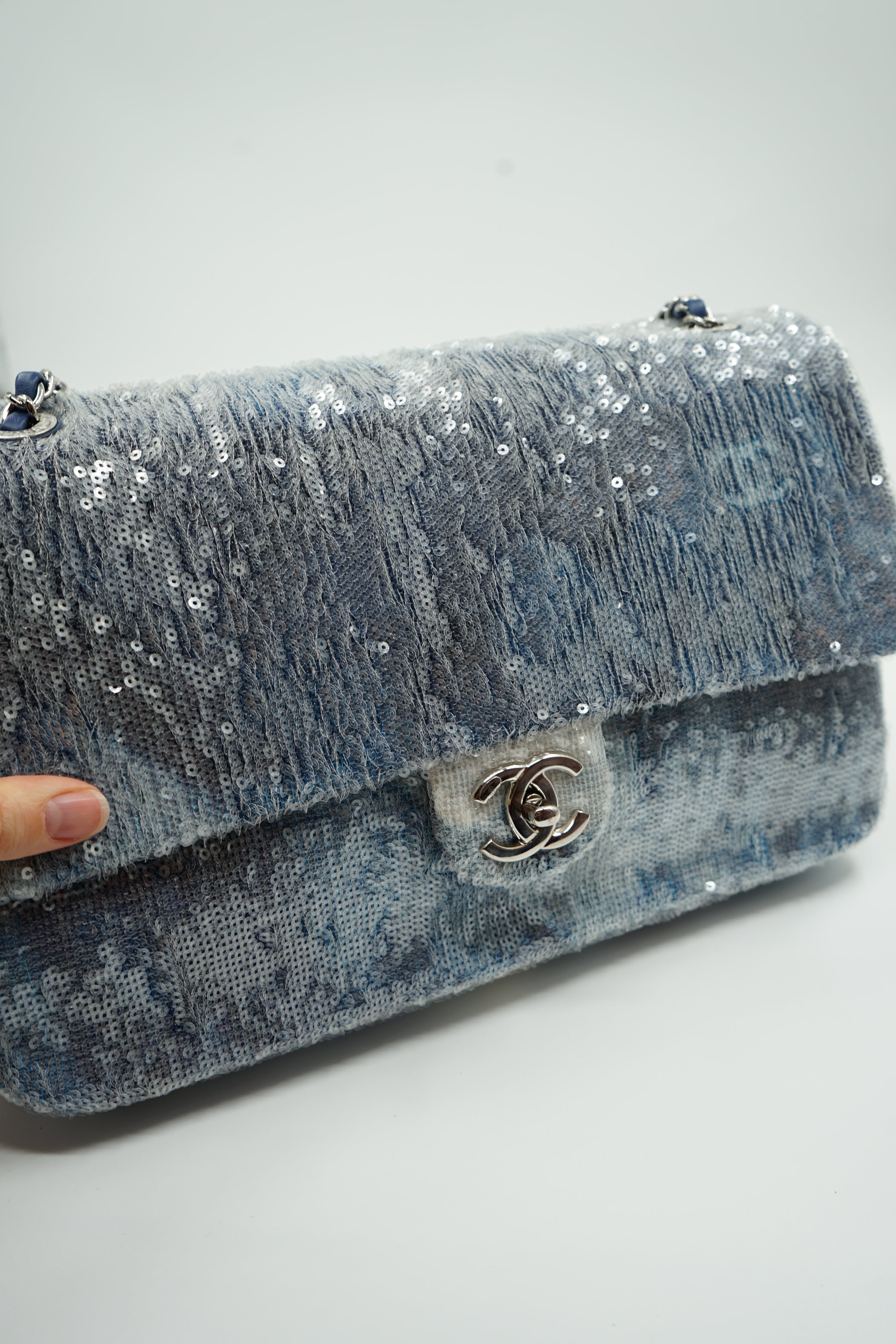 Chanel Maxi Waterfall Sequin Flap Bag