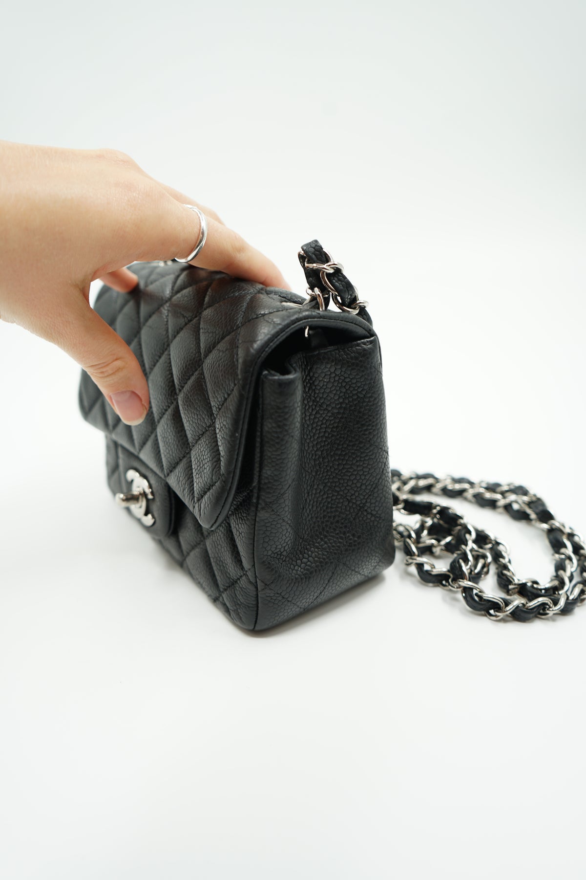 Chanel Mini Square Caviar Black