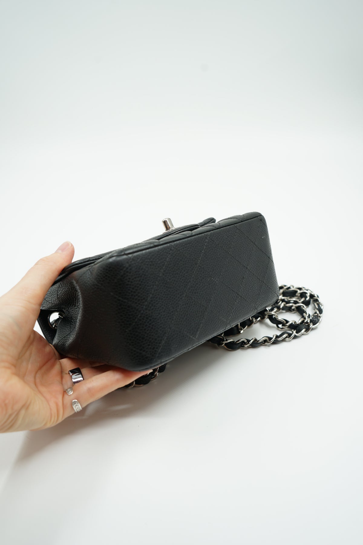 Chanel Mini Square Caviar Black
