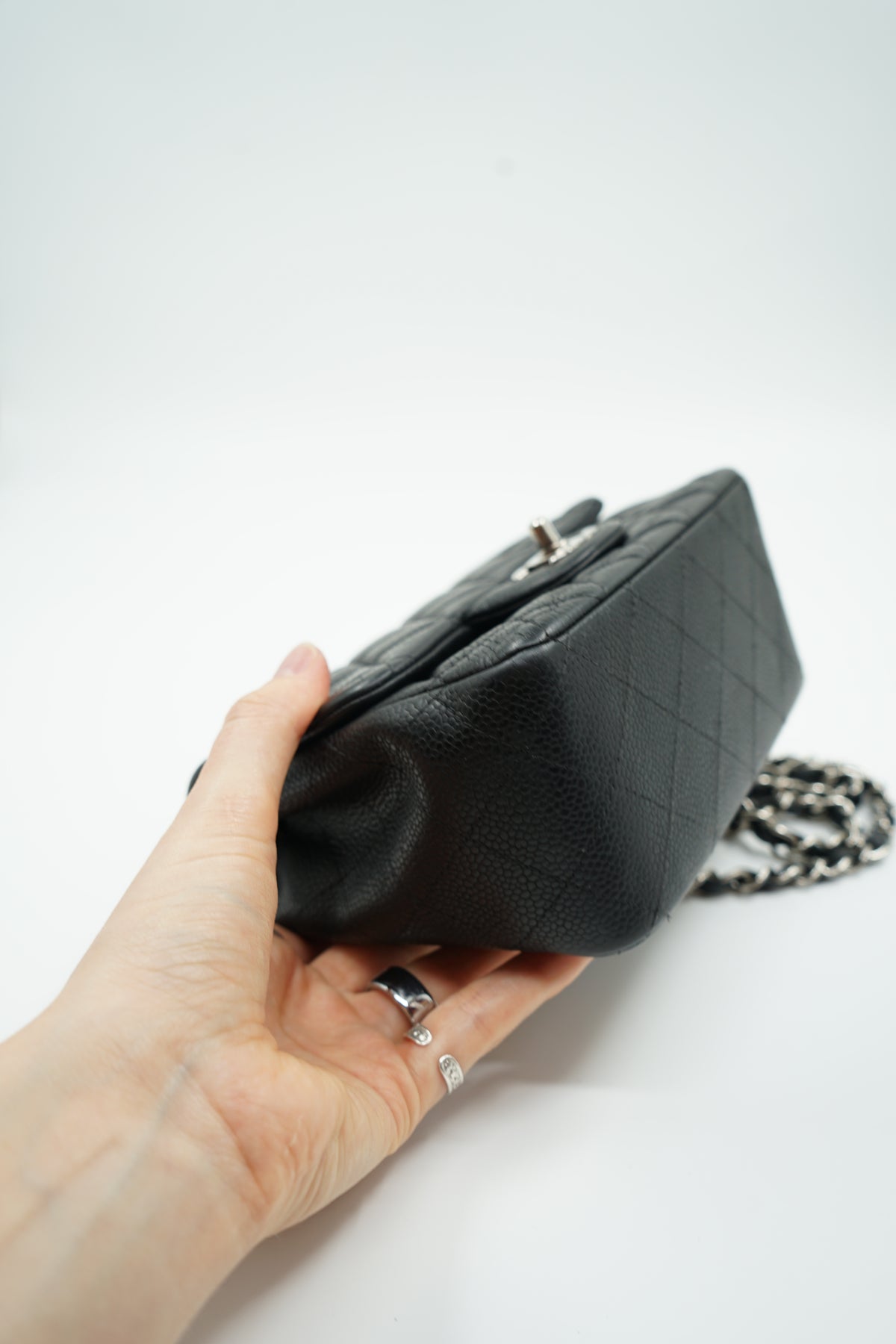 Chanel Mini Square Caviar Black