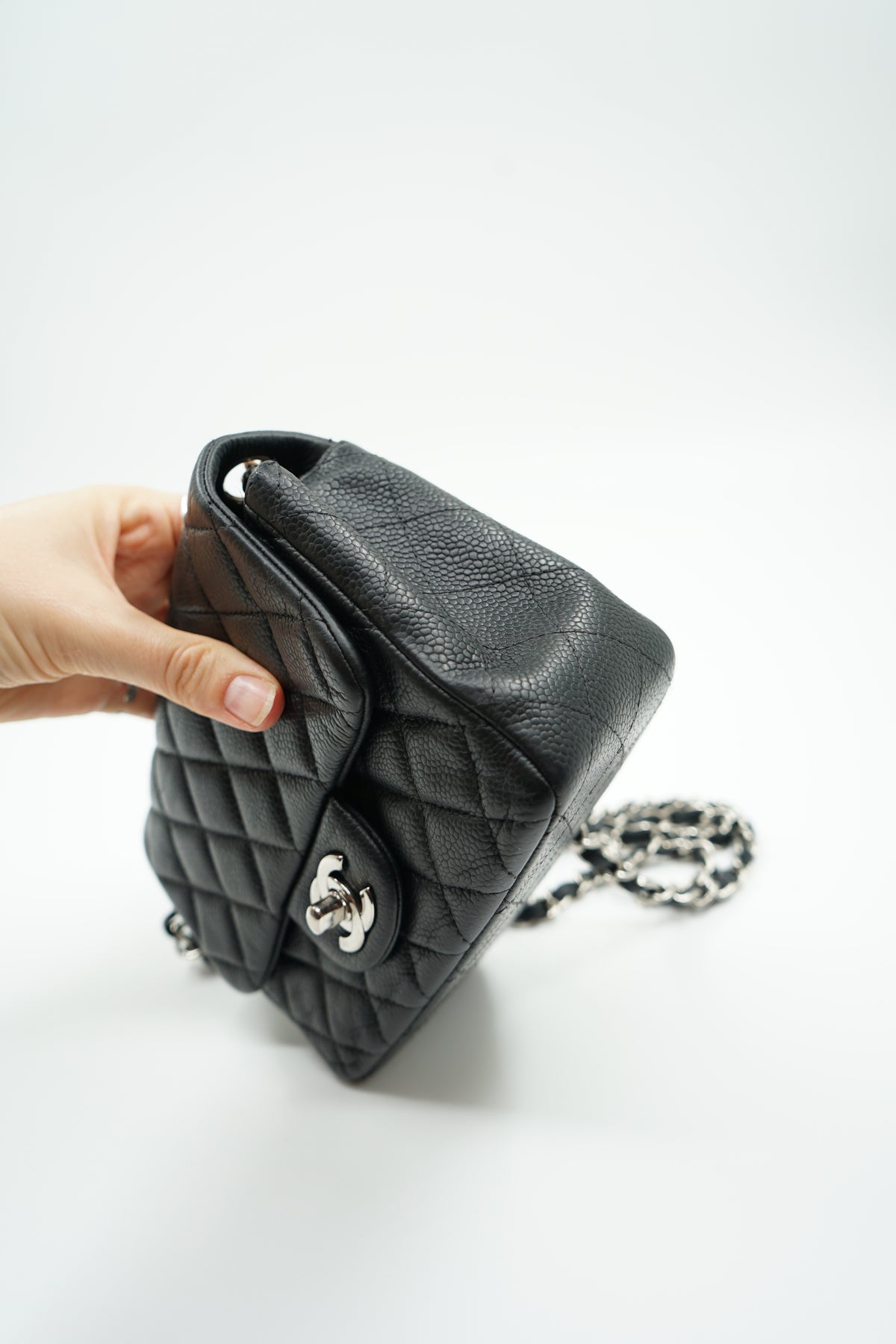 Chanel Mini Square Caviar Black