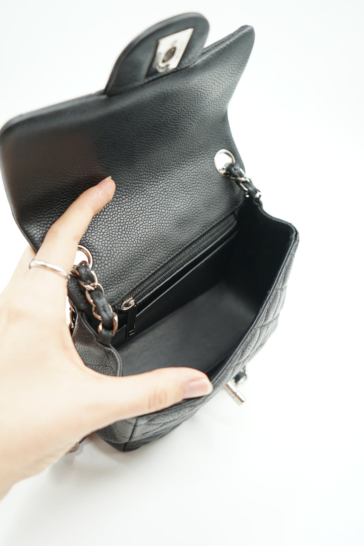 Chanel Mini Square Caviar Black
