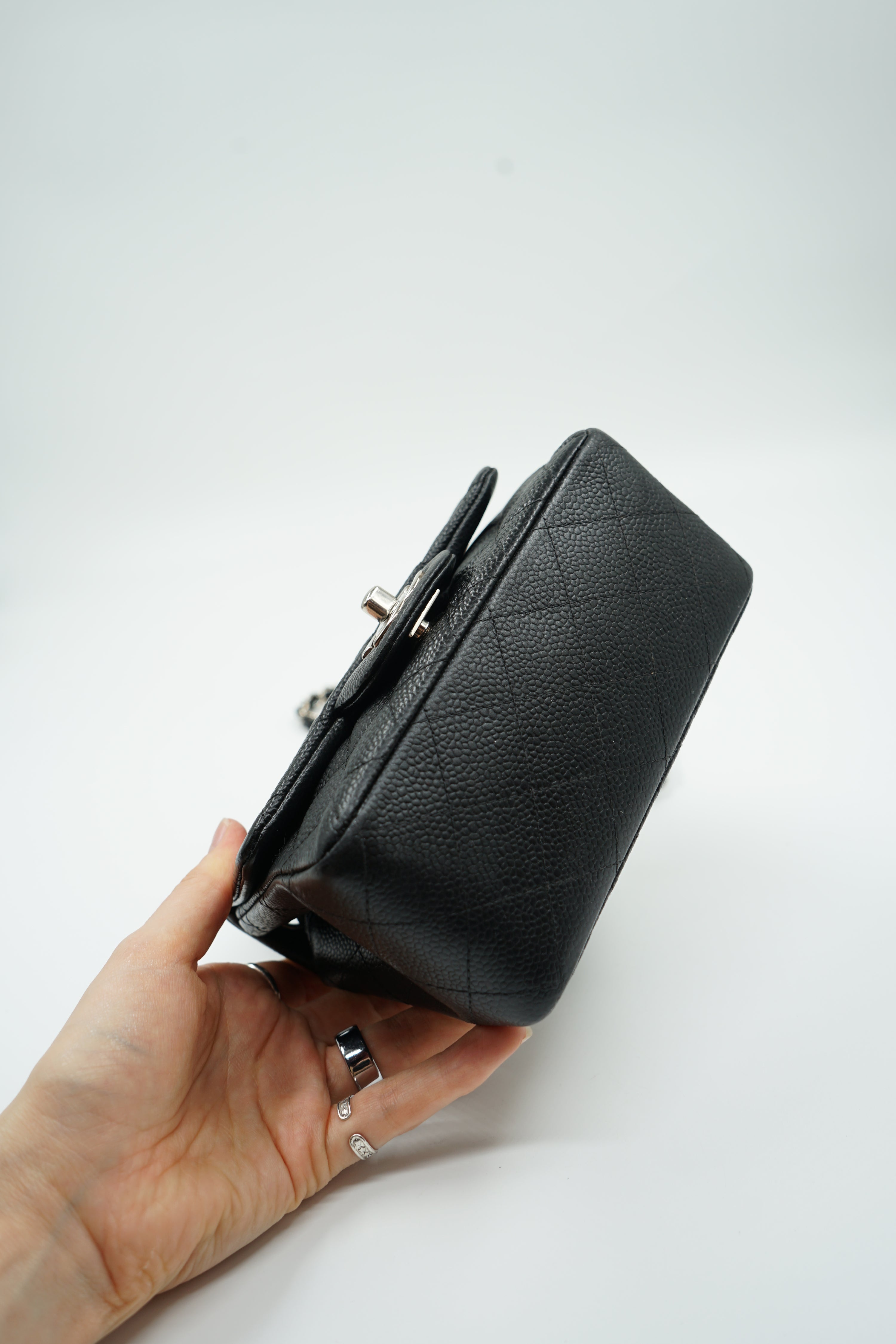 Chanel Mini Square Caviar Black