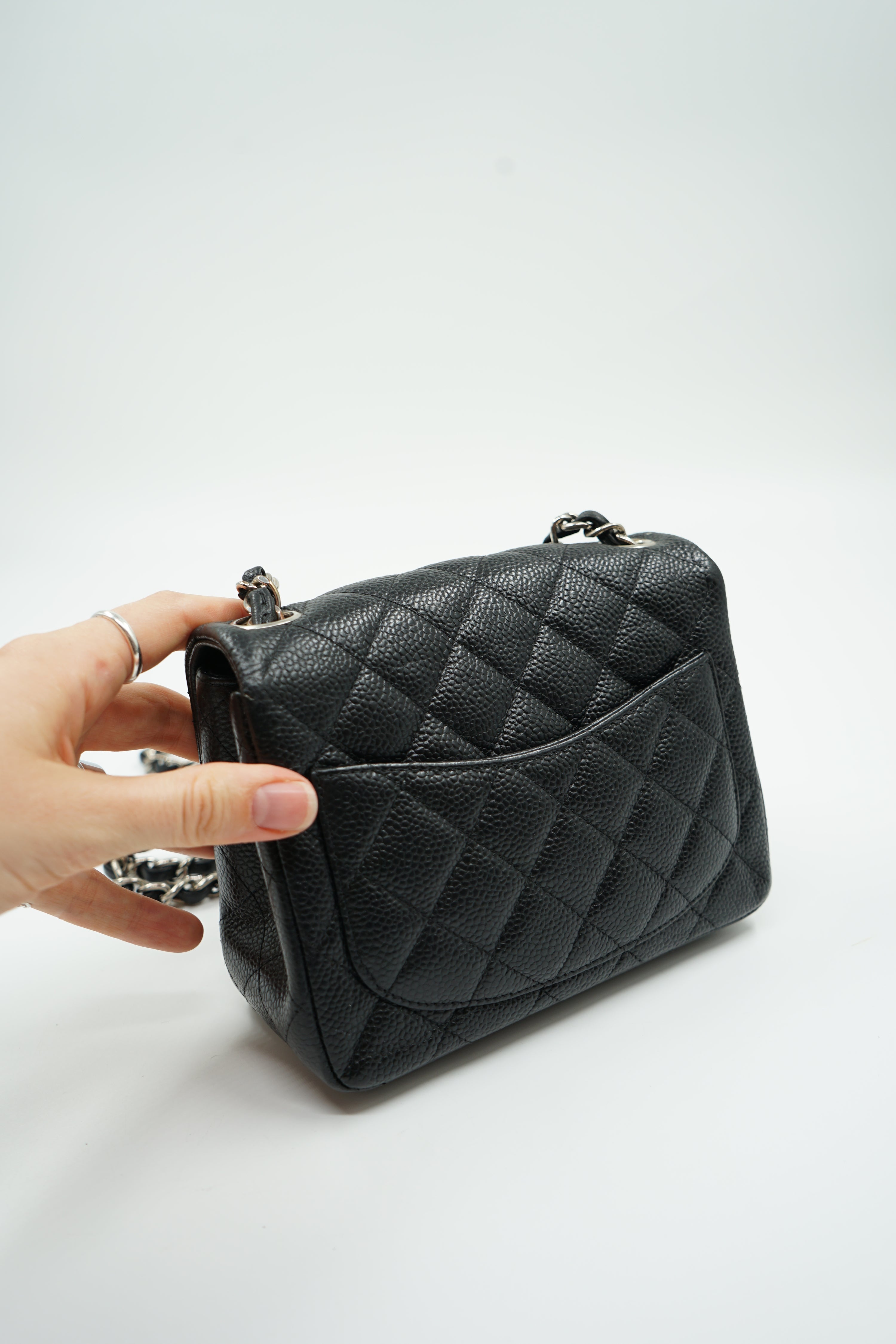 Chanel Mini Square Caviar Black