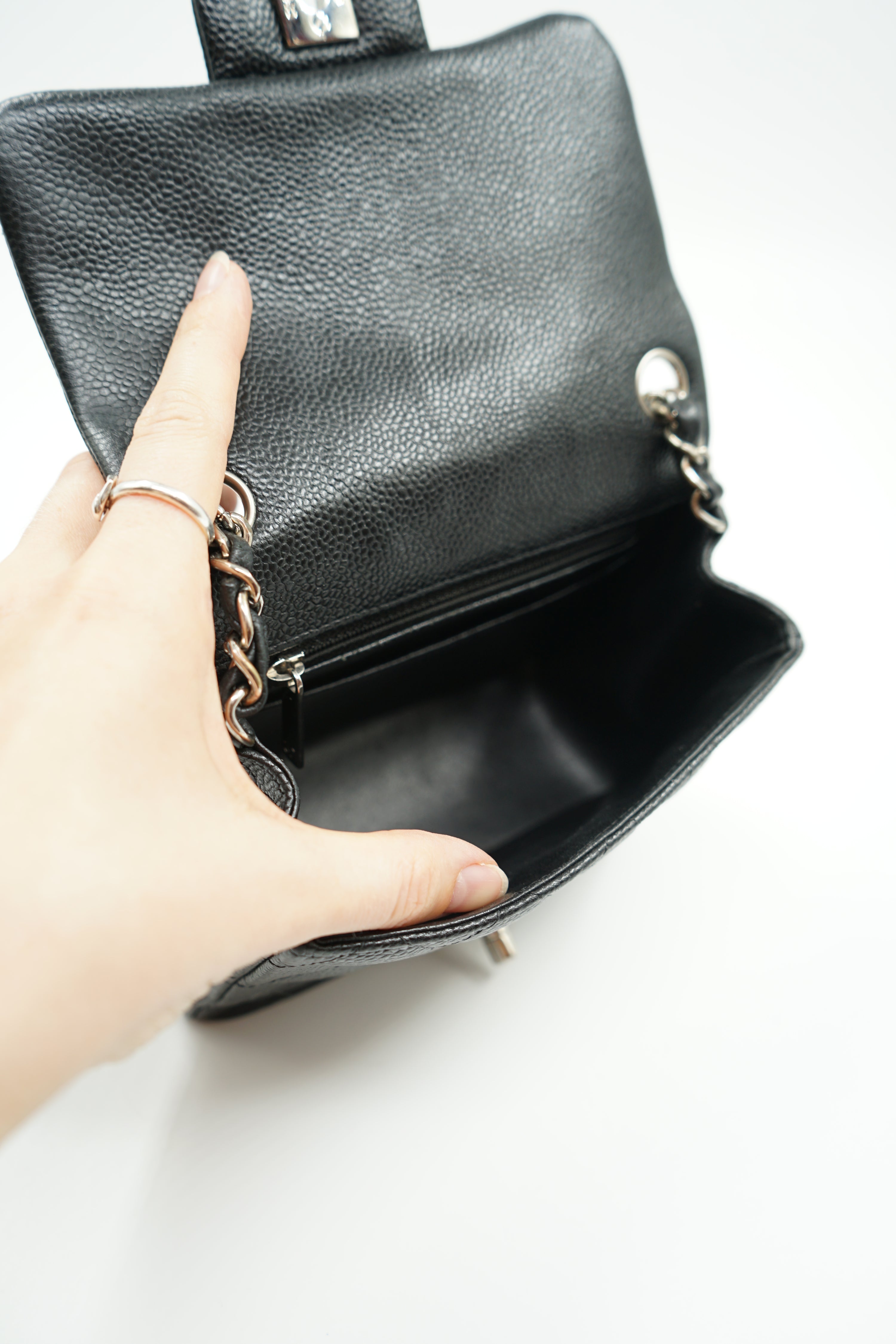 Chanel Mini Square Caviar Black