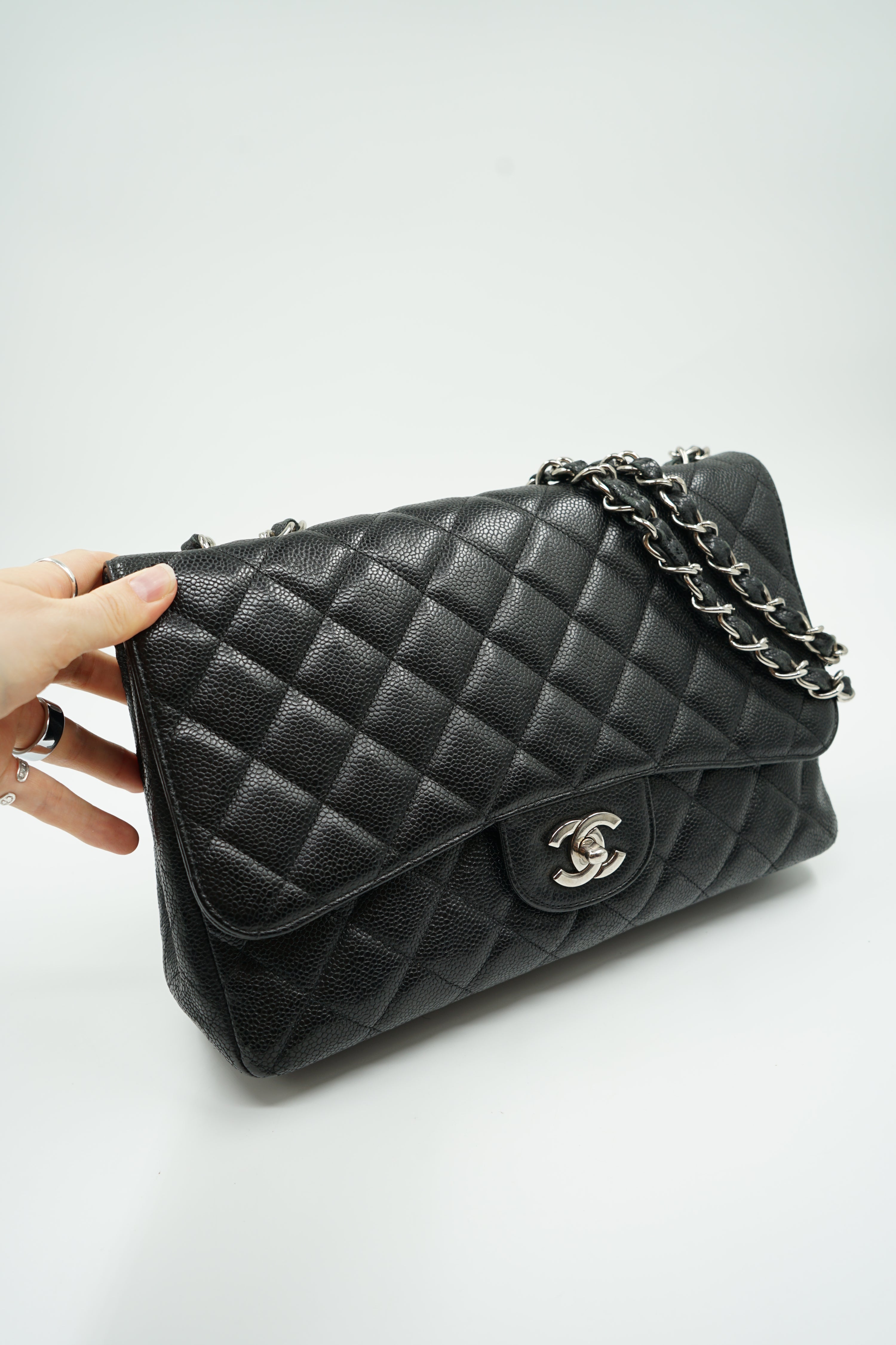 Chanel Jumbo Caviar Single Flap Bag