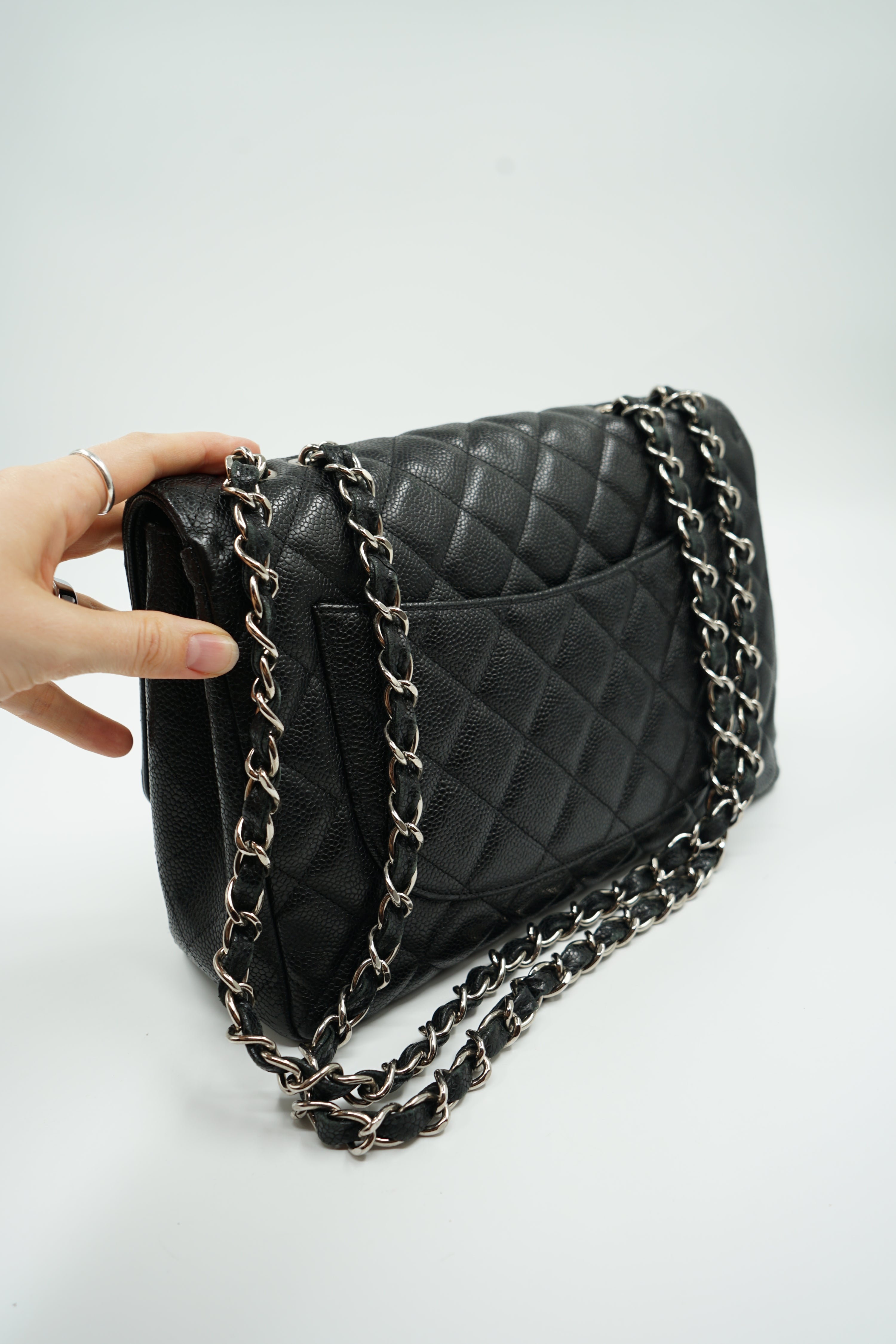 Chanel Jumbo Caviar Single Flap Bag