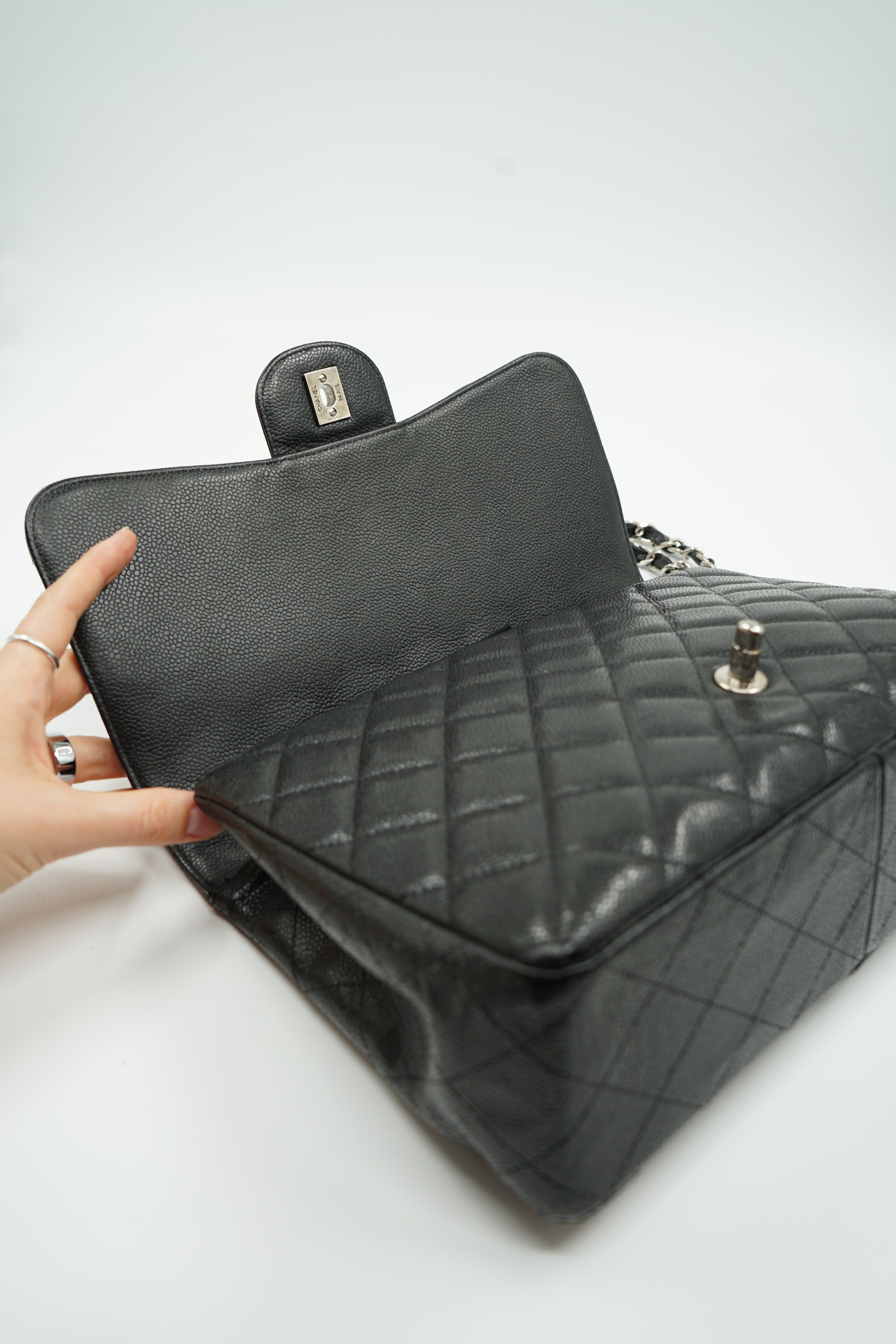 Chanel Jumbo Caviar Single Flap Bag