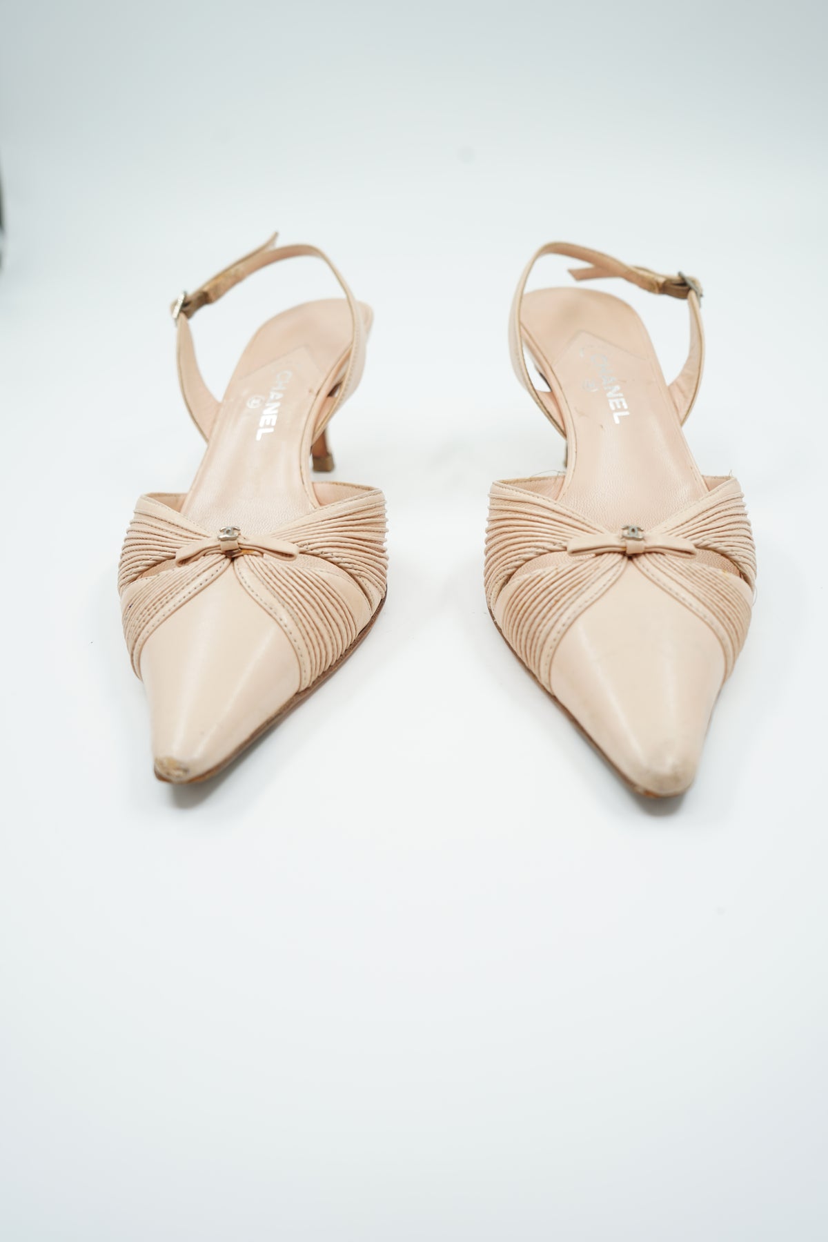 Chanel Bow Slip Heels