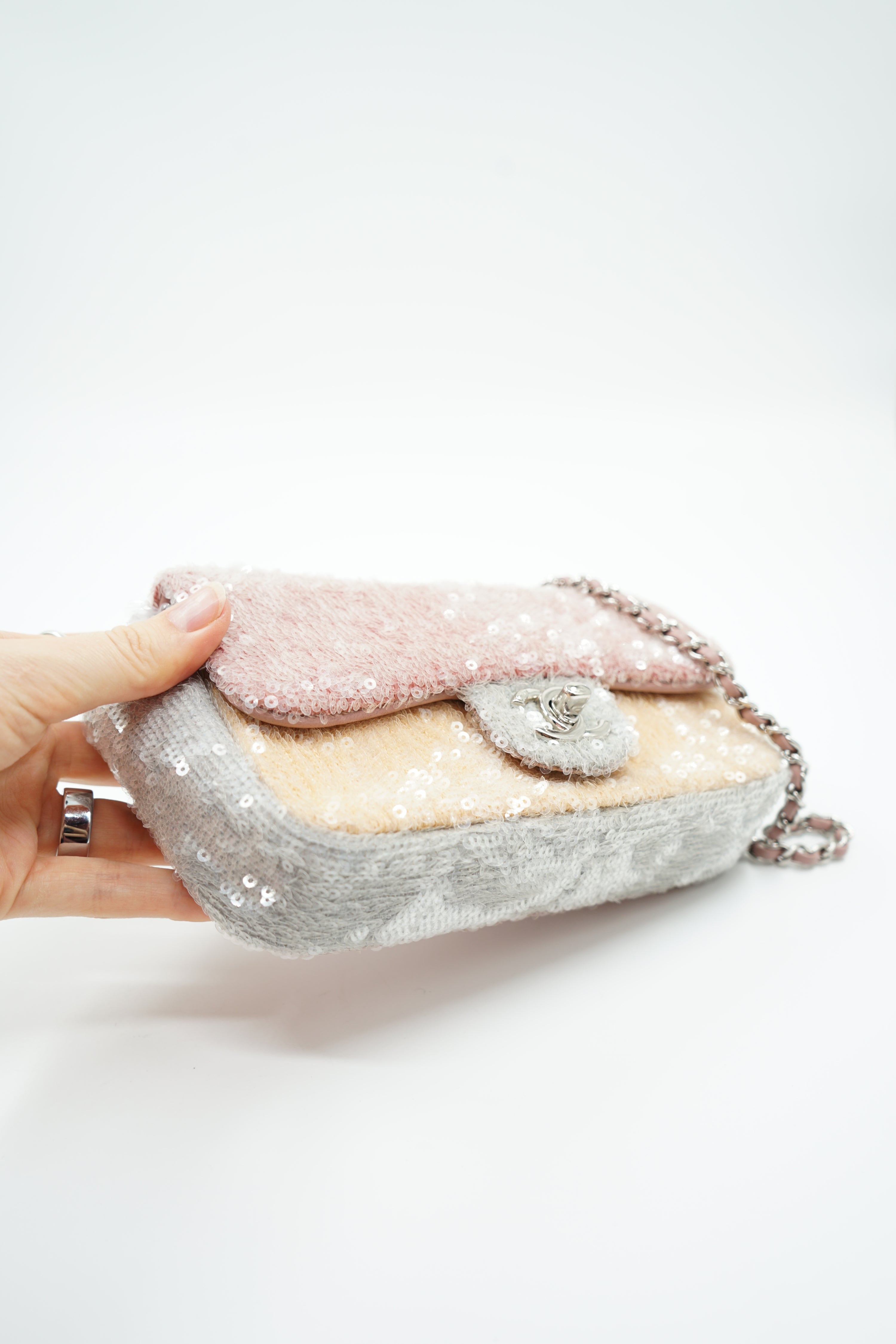Chanel Waterfall Sequin Tricolor Mini Flap Bag