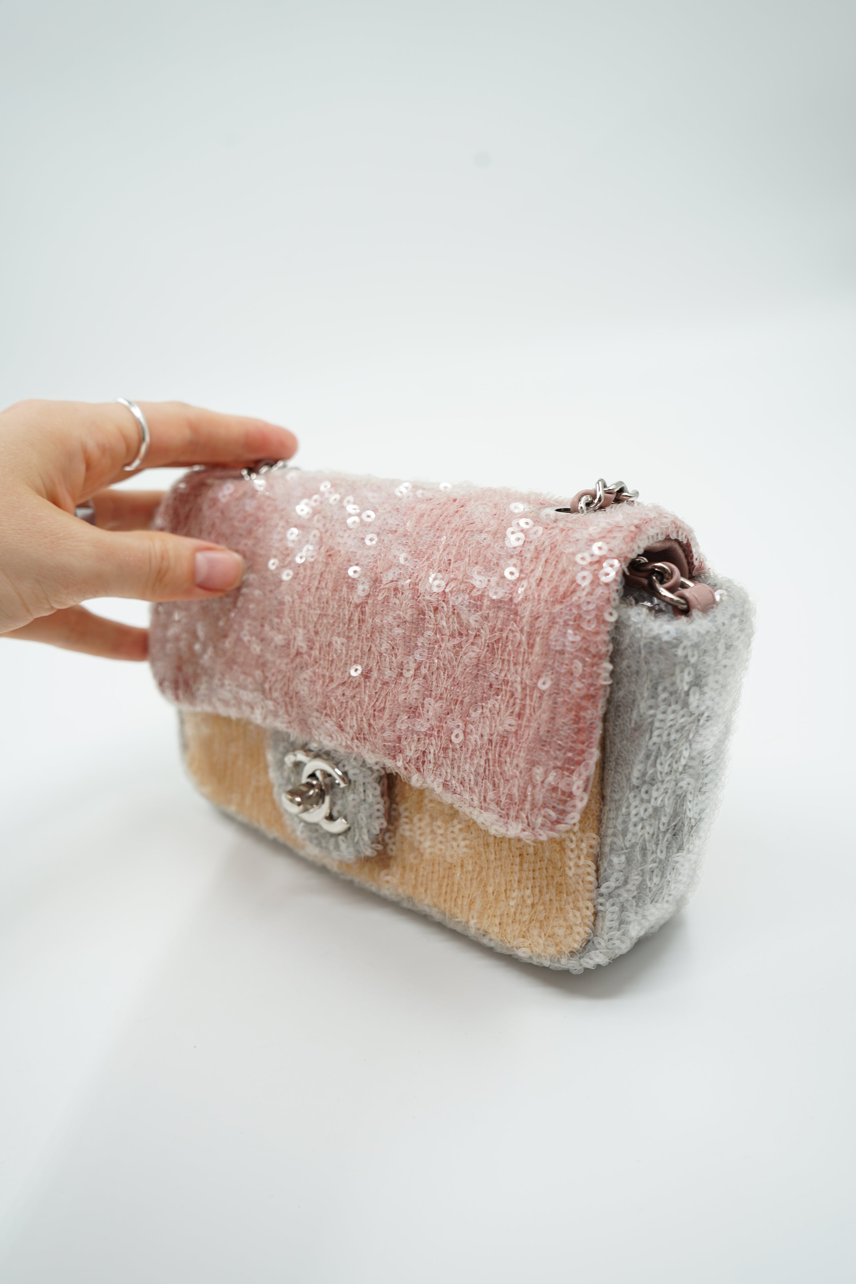 Chanel Waterfall Sequin Tricolor Mini Flap Bag
