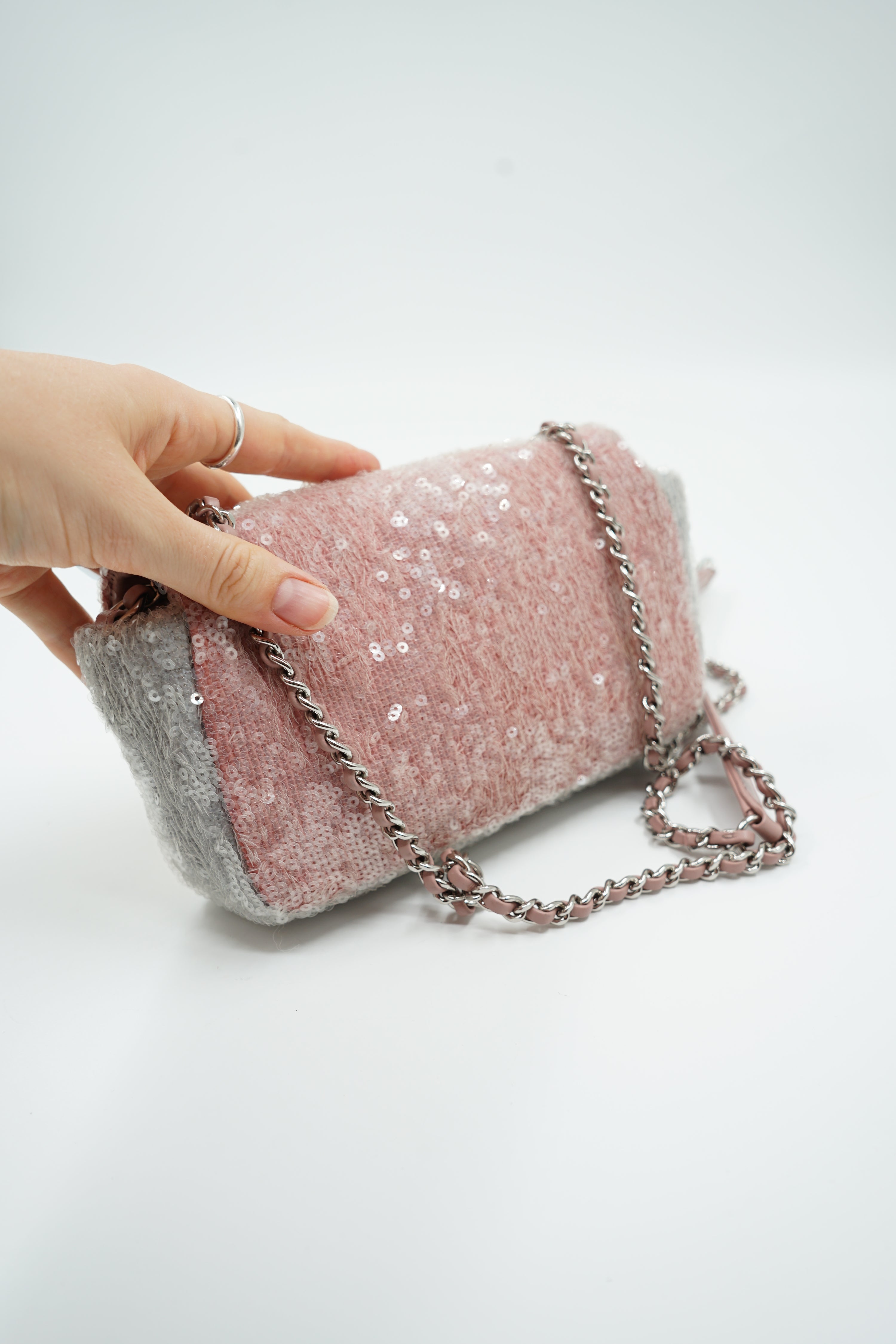 Chanel Waterfall Sequin Tricolor Mini Flap Bag