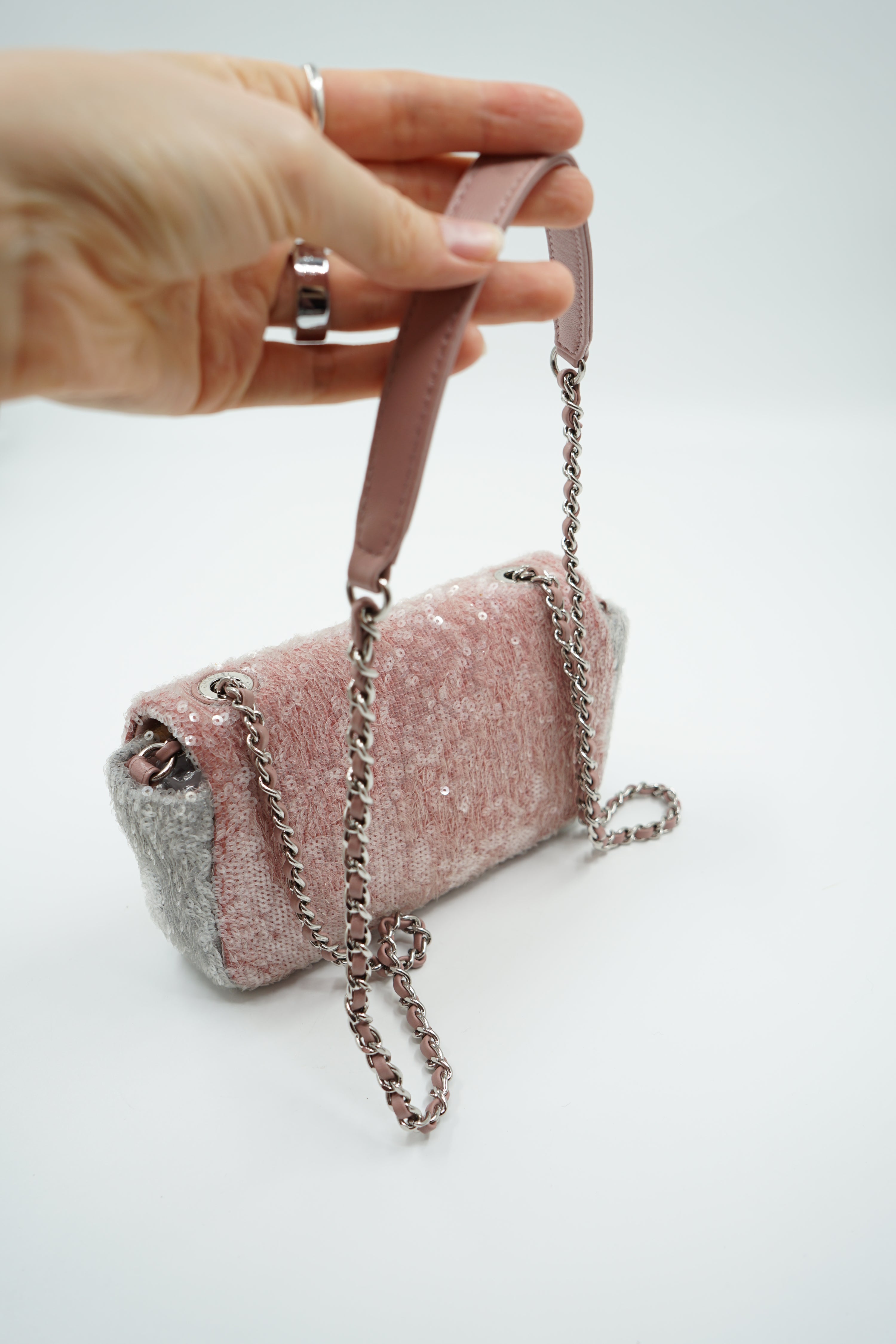 Chanel Waterfall Sequin Tricolor Mini Flap Bag