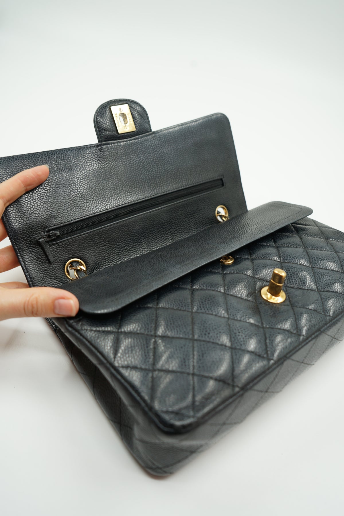 Chanel Medium Double Flap Bag Caviar
