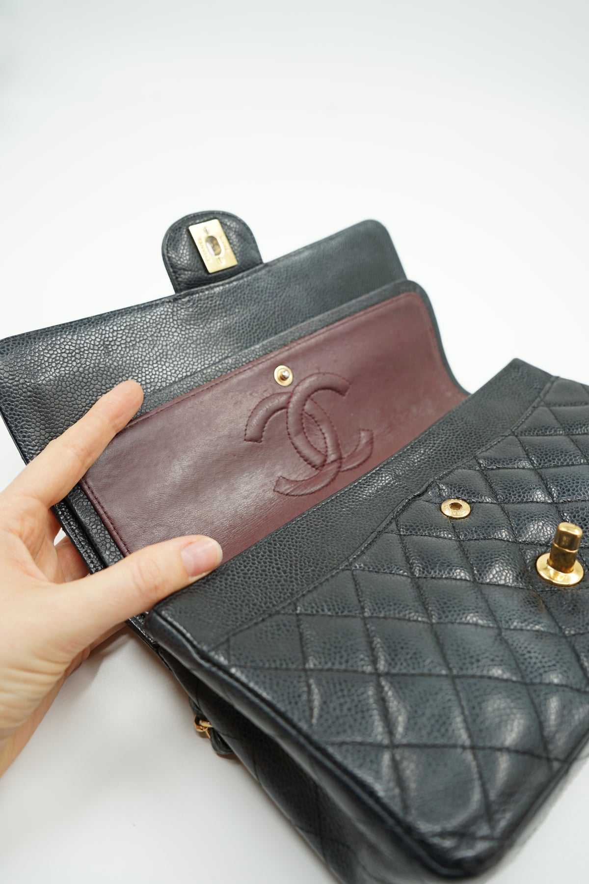 Chanel Medium Double Flap Bag Caviar