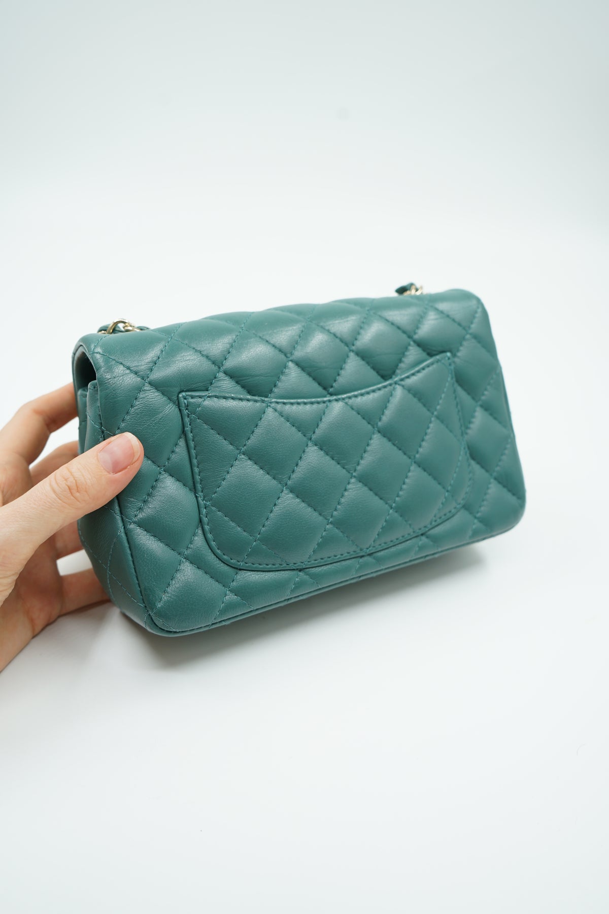 Chanel Mini Rectangular Flap Bag Green