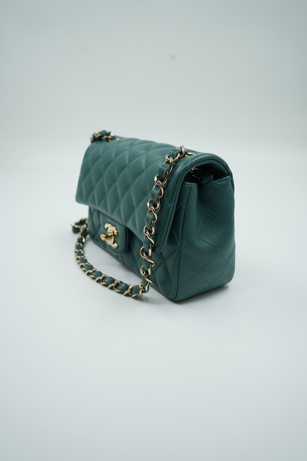Chanel Mini Rectangular Flap Bag Green