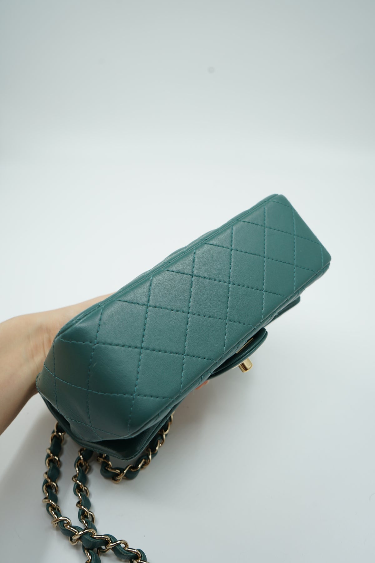 Chanel Mini Rectangular Flap Bag Green