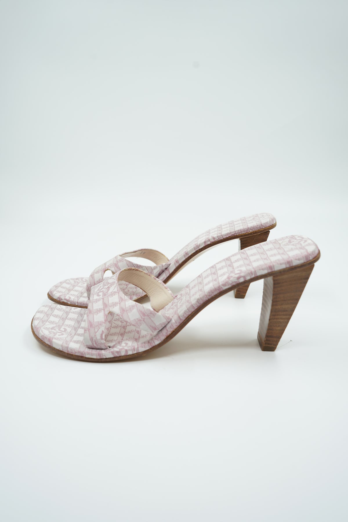 Chanel Travel Line Sandal Heels Pink