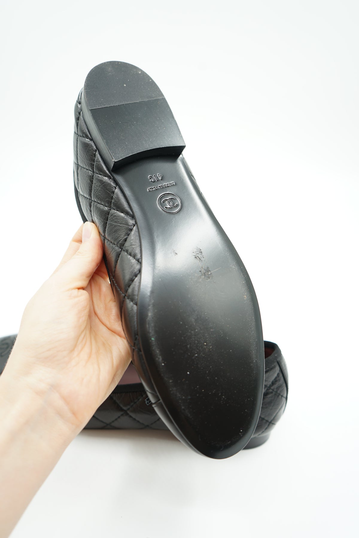 Chanel Quilted Ballet Flats Black