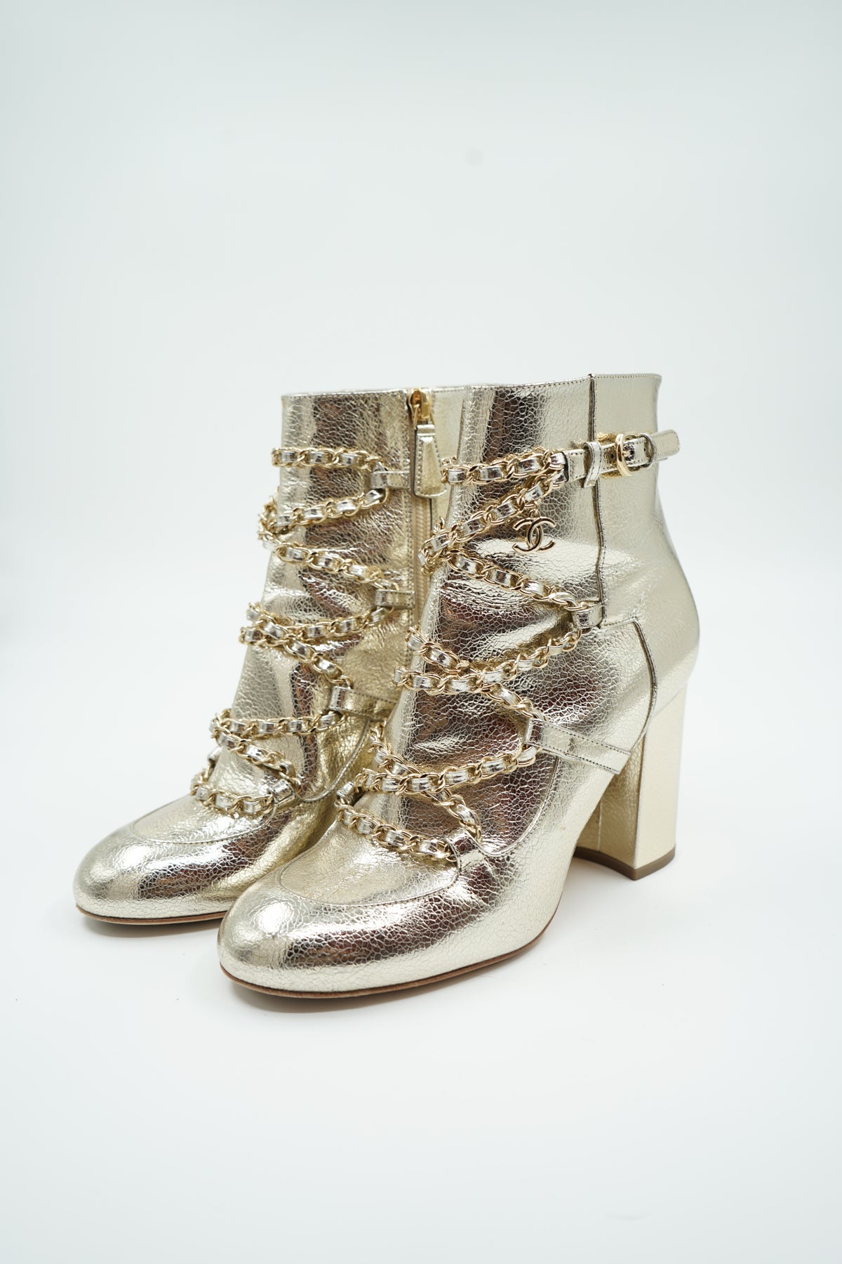 Chanel heeled Chain Boots gold