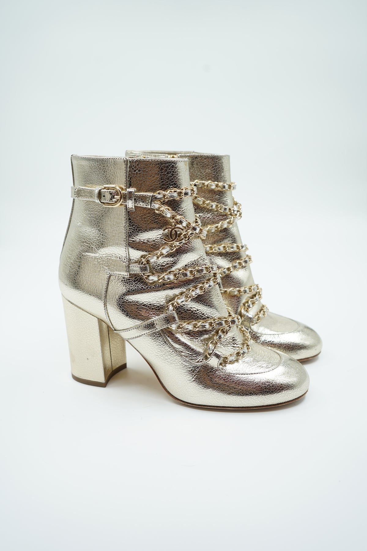 Chanel heeled Chain Boots gold