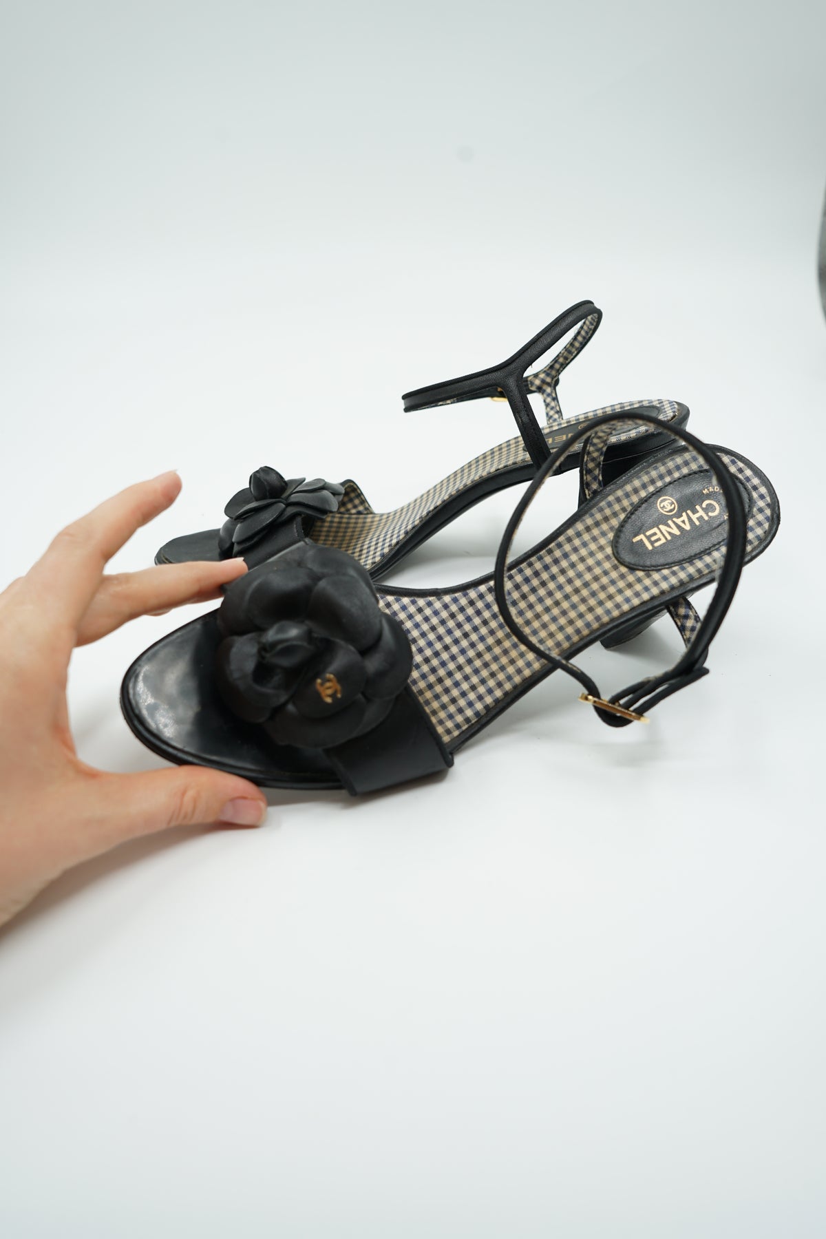 Chanel Camellia Heel Sandals
