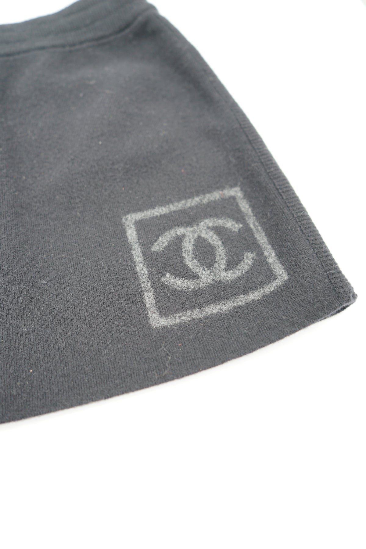 Chanel 2008 Logo Wool Mini skirt