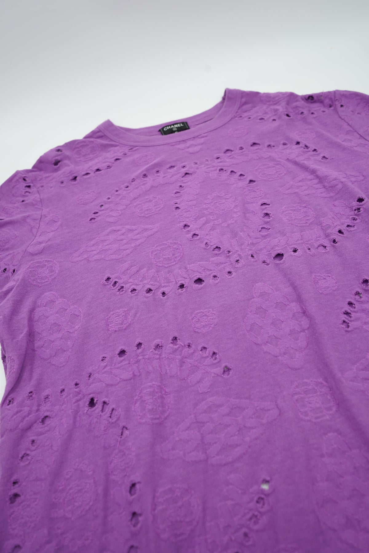Chanel Perforated Tee Fuchsia