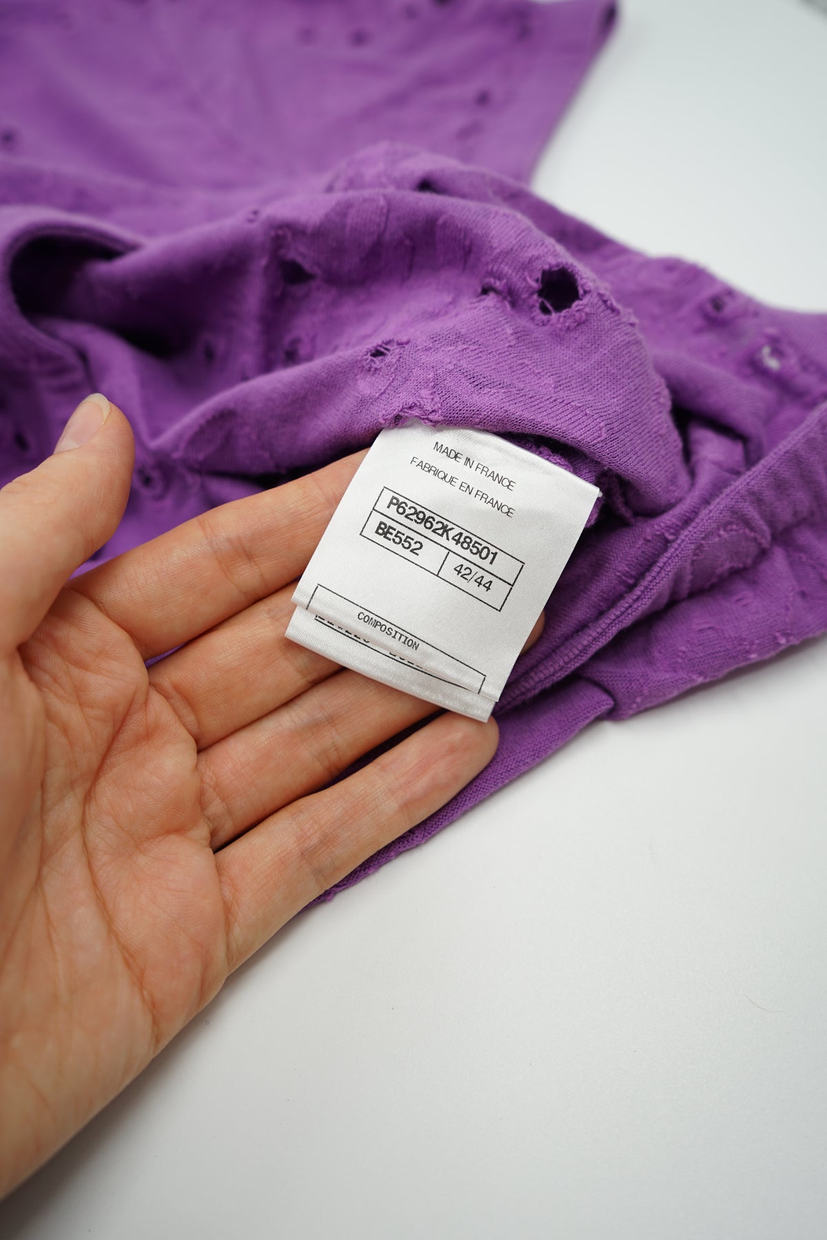 Chanel Perforated Tee Fuchsia