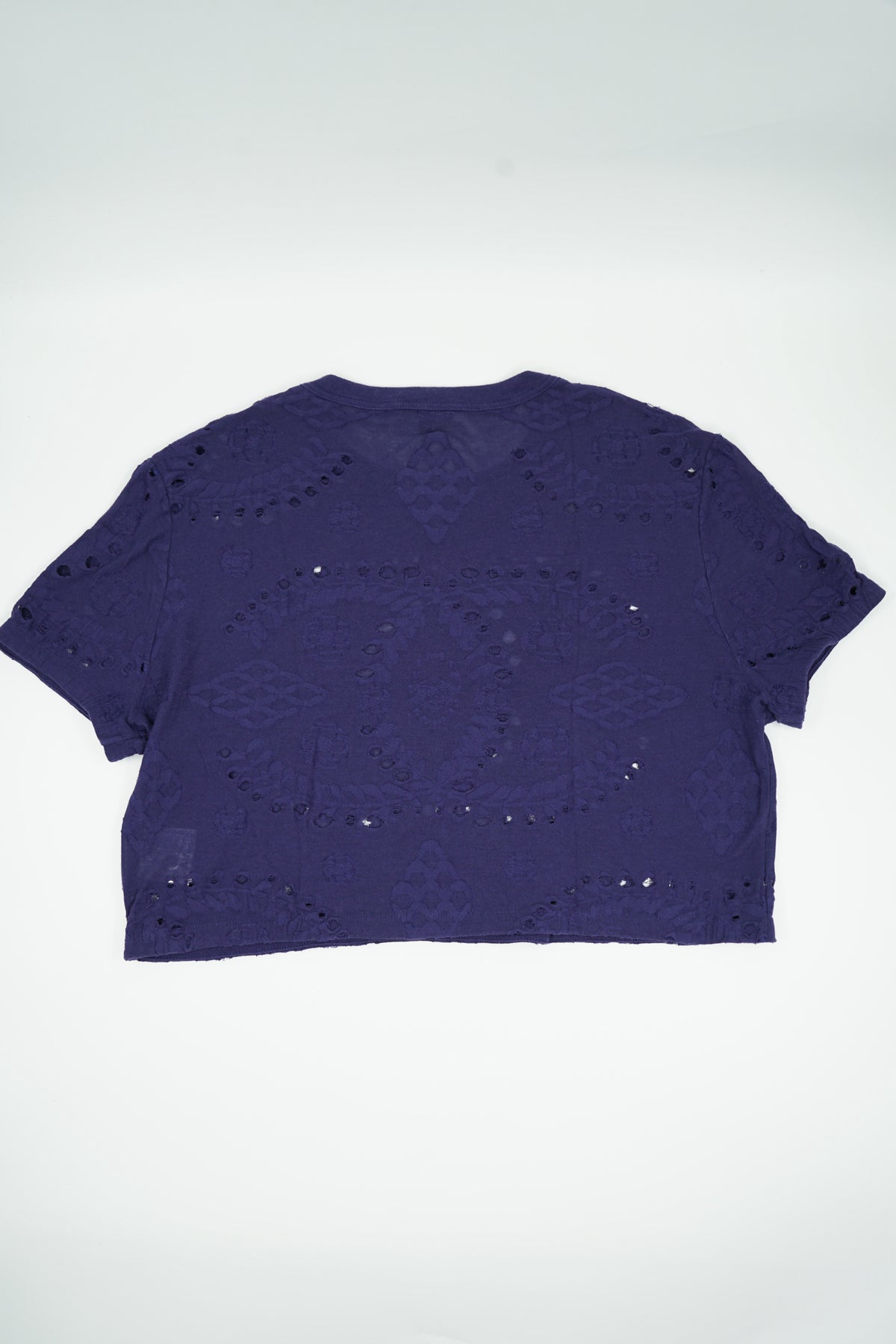 Chanel Perforated Crop Top Purple