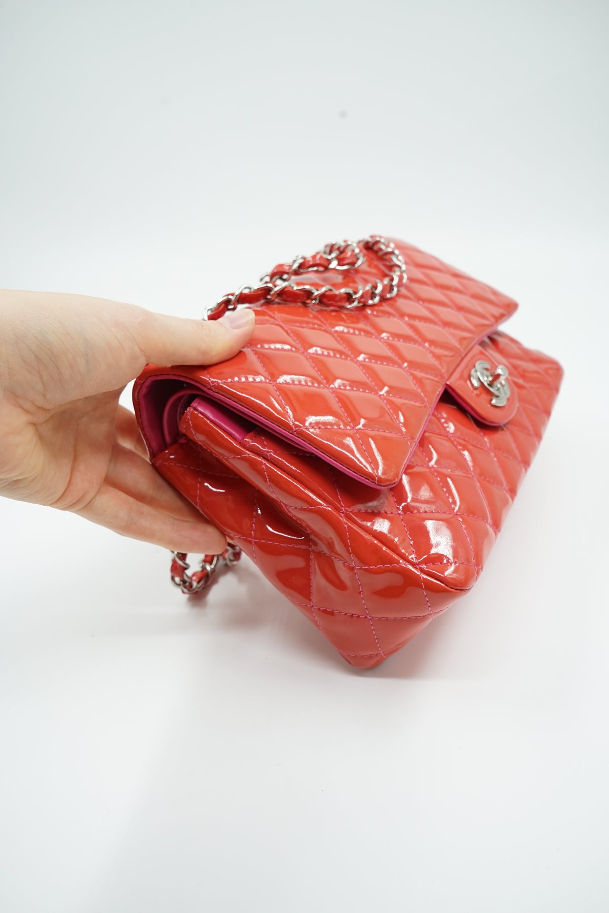 Chanel Medium Patent Leather Double Flap Bag