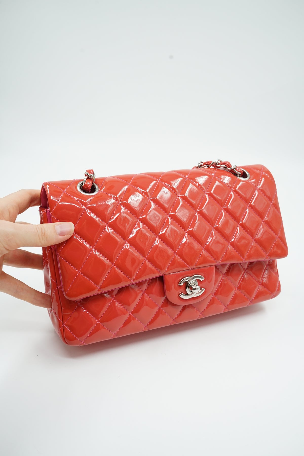 Chanel Medium Patent Leather Double Flap Bag