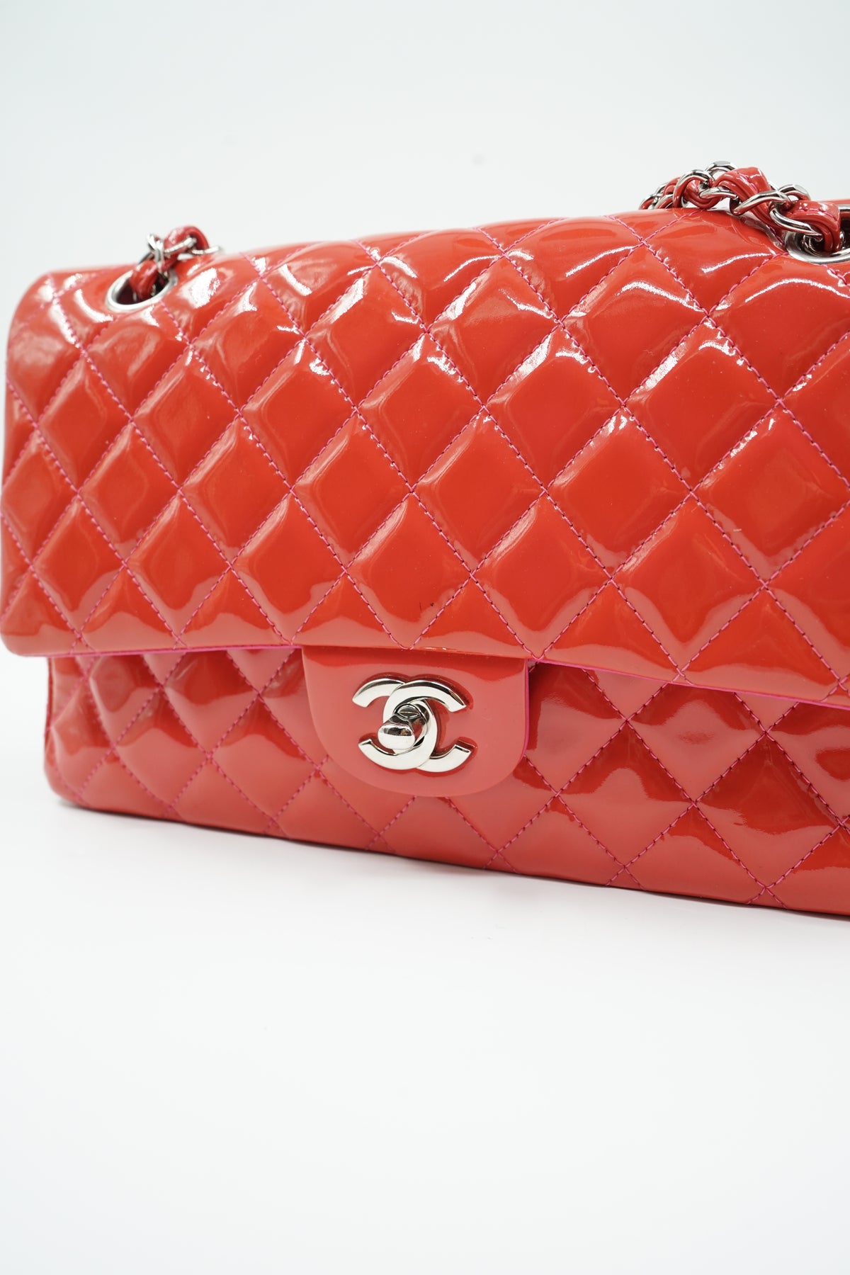 Chanel Medium Patent Leather Double Flap Bag