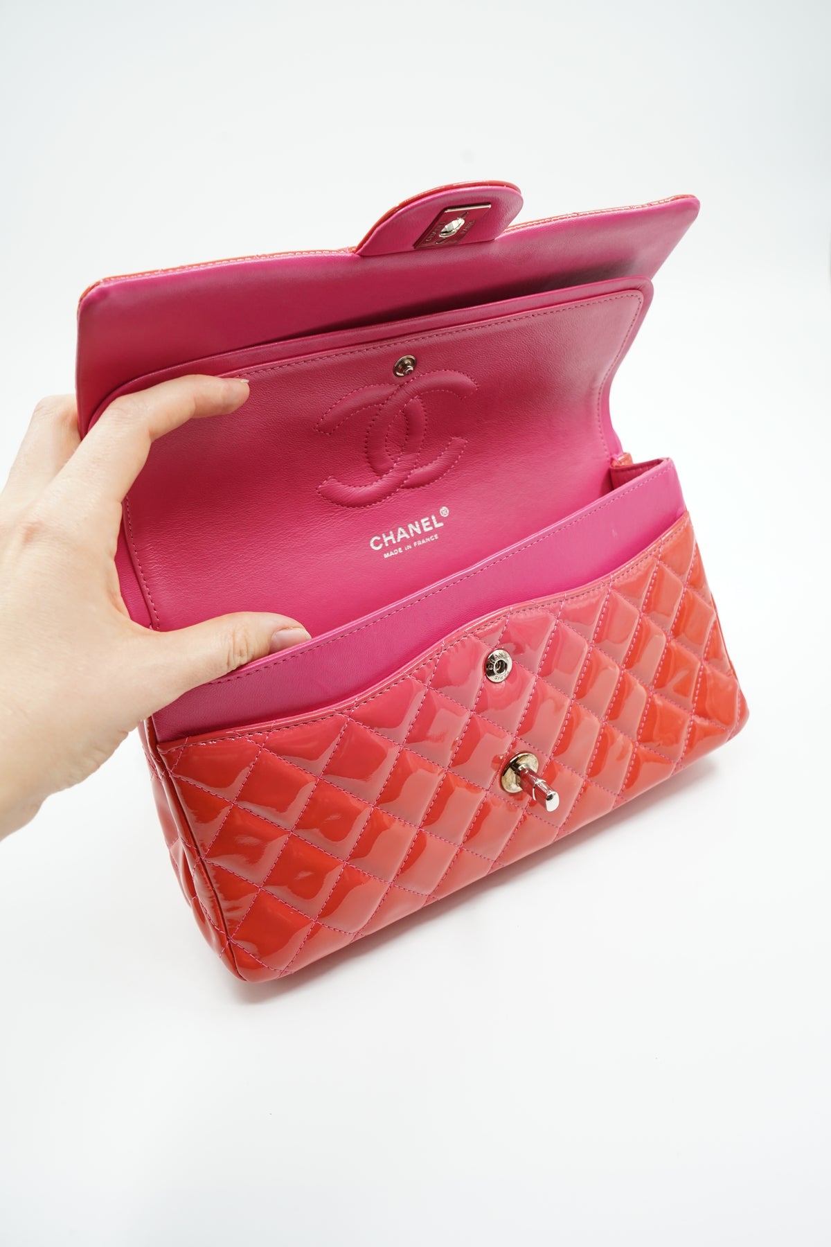 Chanel Medium Patent Leather Double Flap Bag