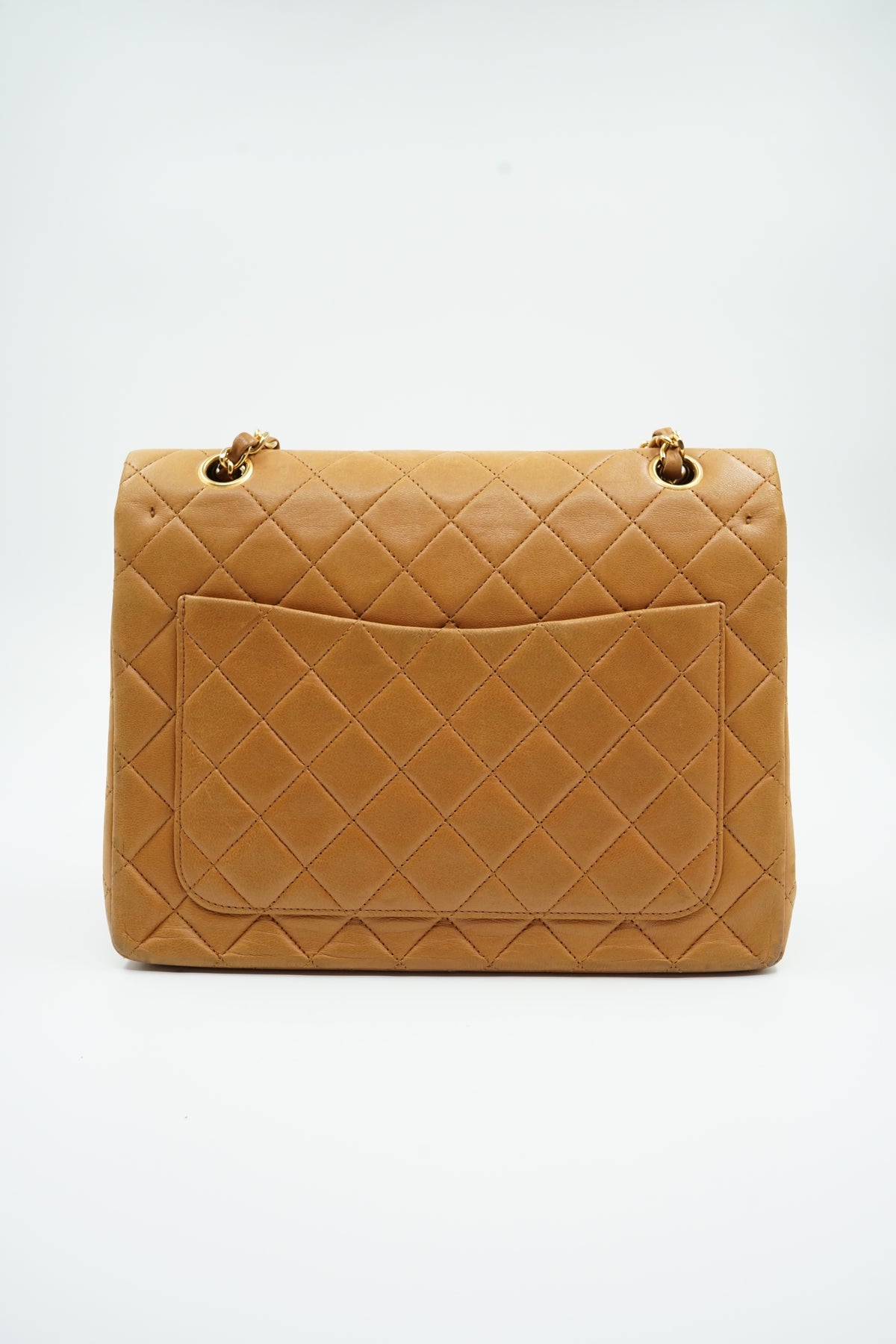 Chanel Medium Tall Double Flap Bag Brown