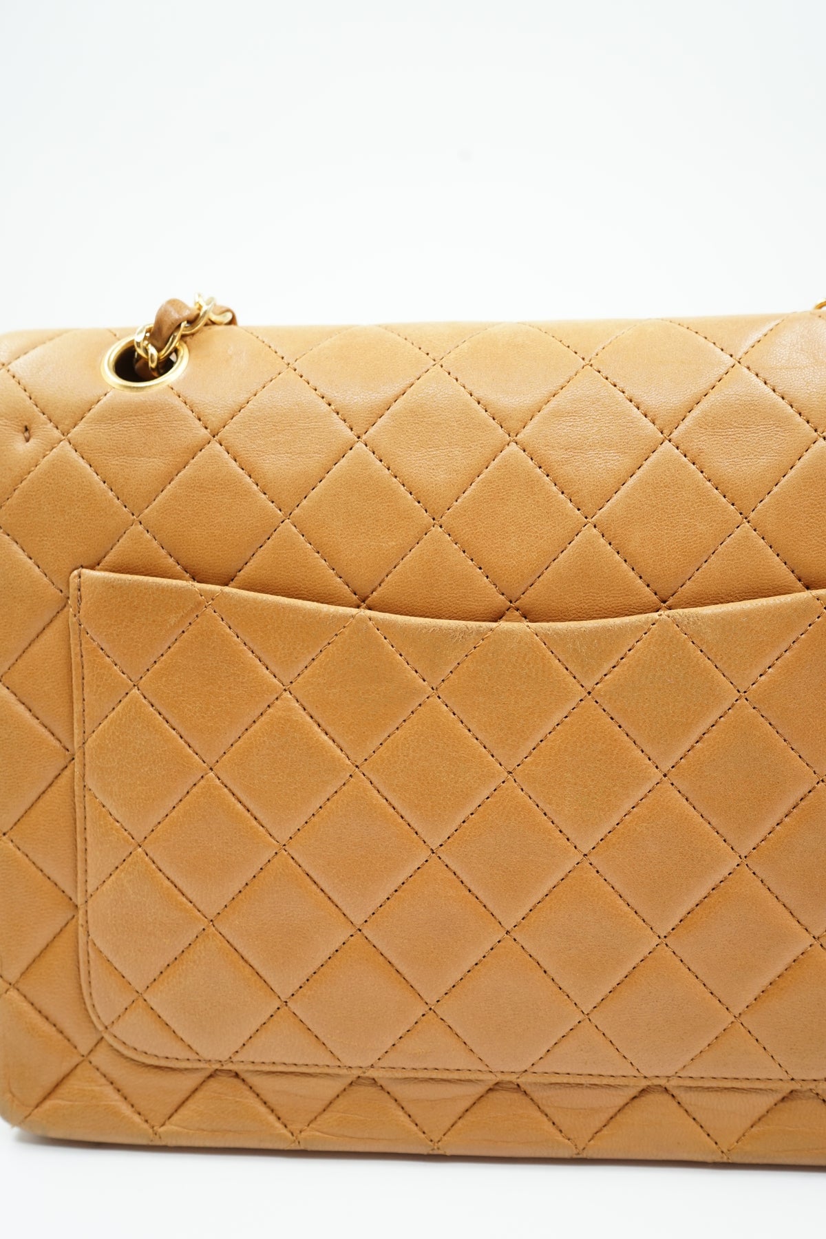 Chanel Medium Tall Double Flap Bag Brown
