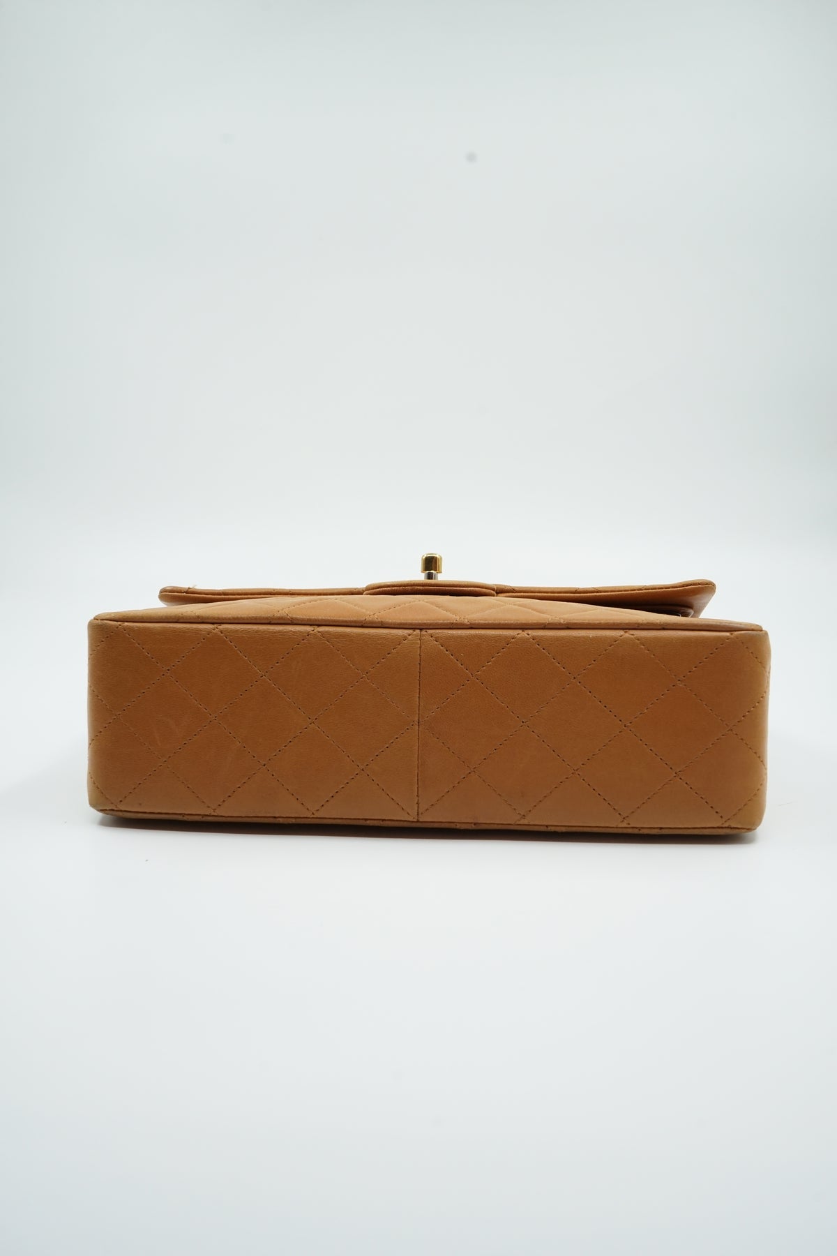 Chanel Medium Tall Double Flap Bag Brown