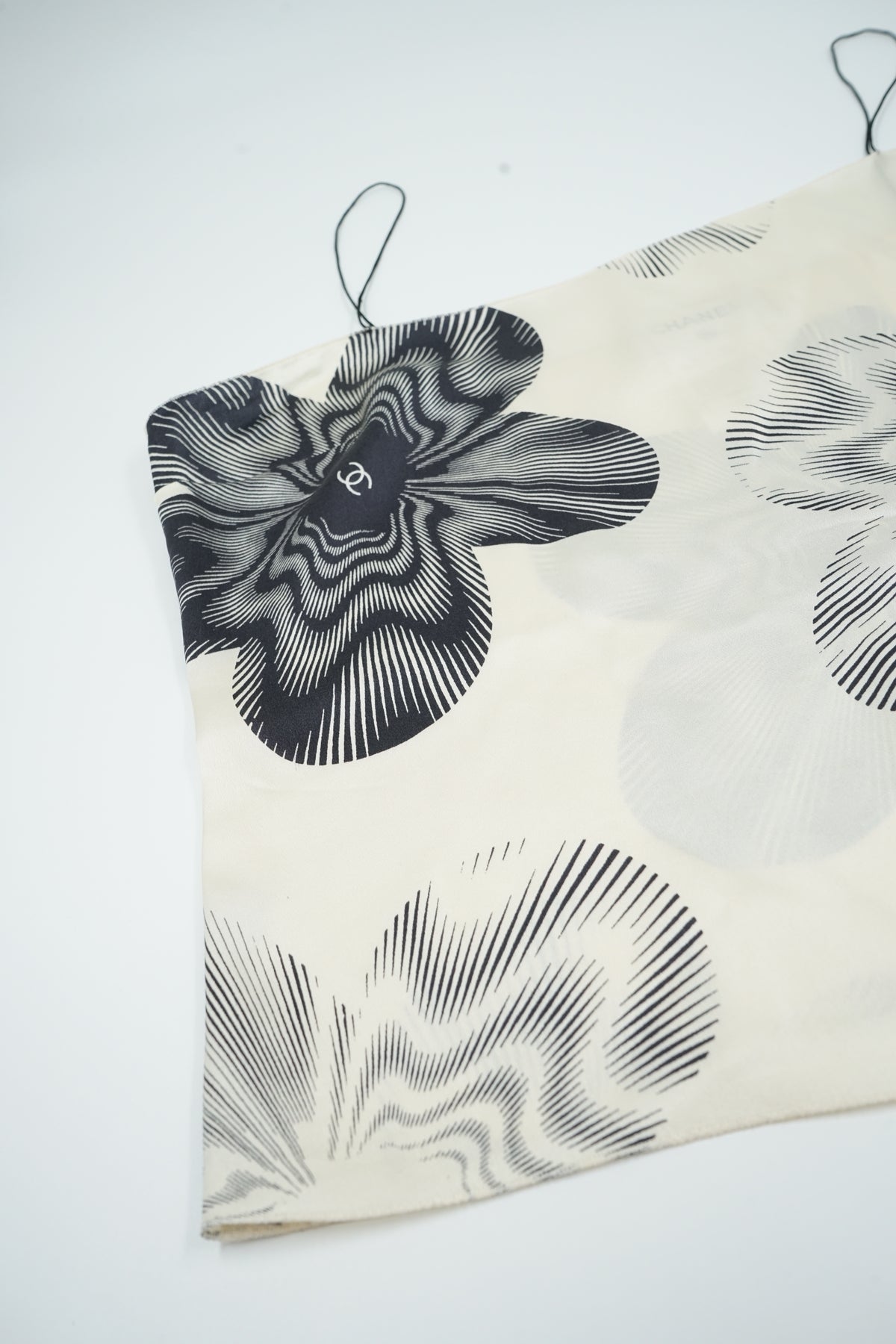Chanel Silk Cruise 2001 Logo Print Top